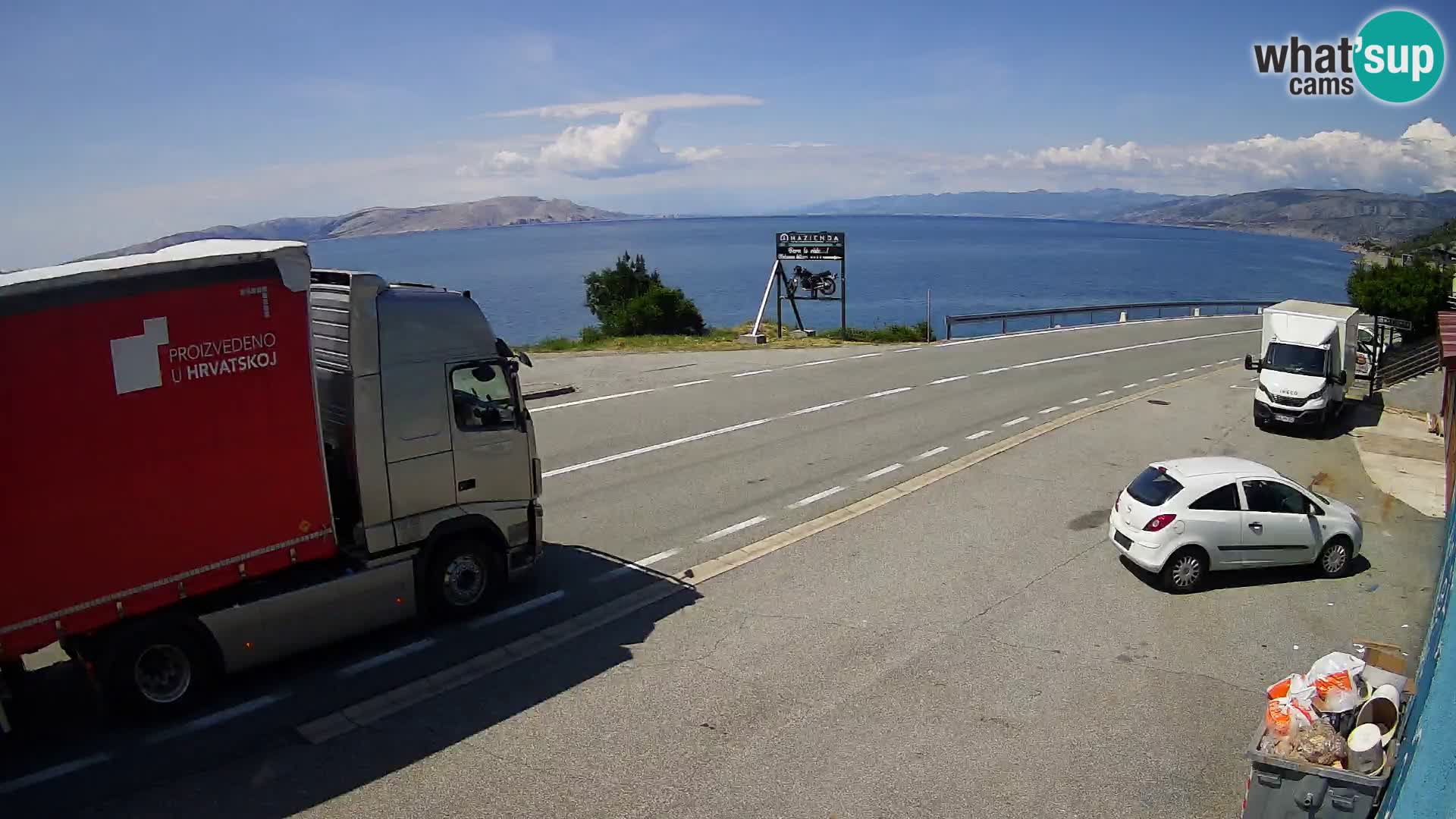 Webcam statale Adriatica D8 vicino SEGNA – Panorama su VEGLIA