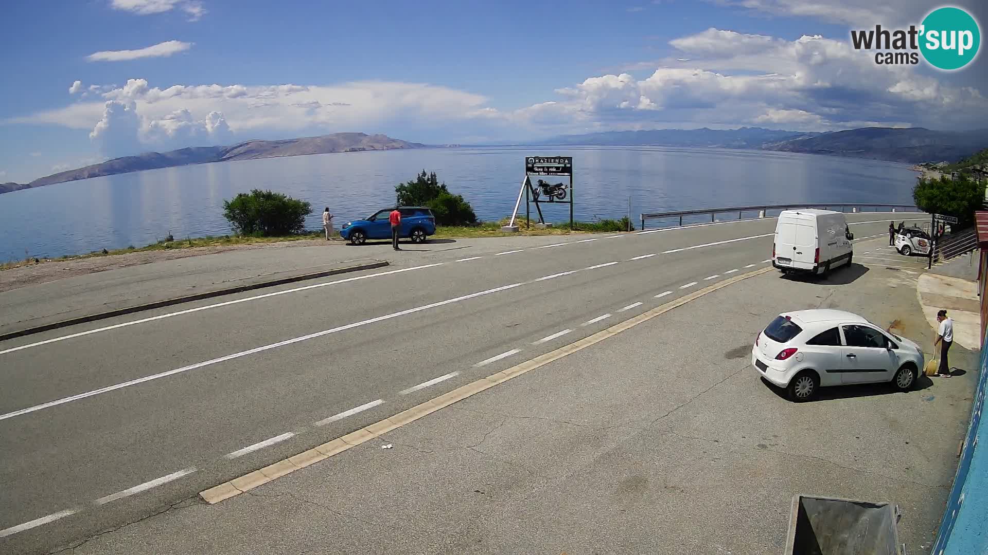 Webcam Adria-Autobahn D8 bei SENJ – Blick auf die Insel KRK