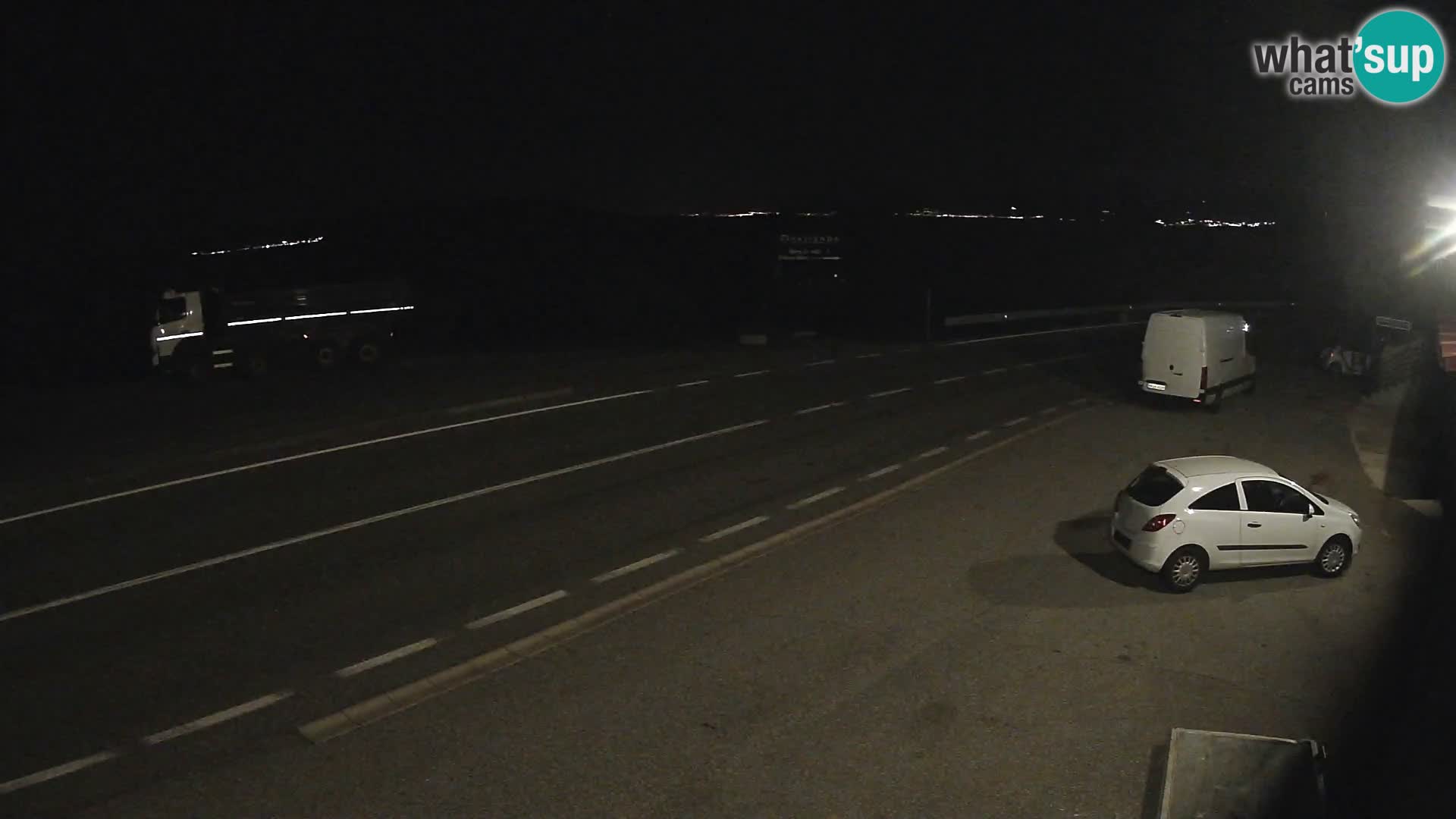 Webcam Adriatic highway D8 near SENJ – view to KRK island
