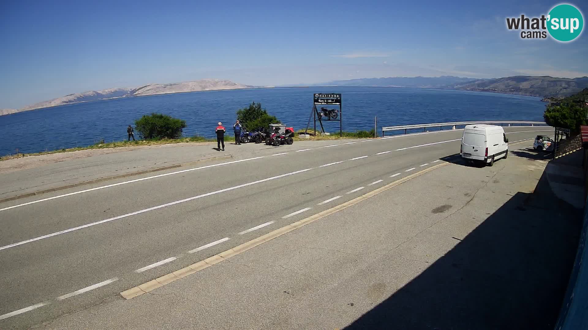 Webcam autopista adriática D8 cerca de SENJ – vista de la isla de KRK