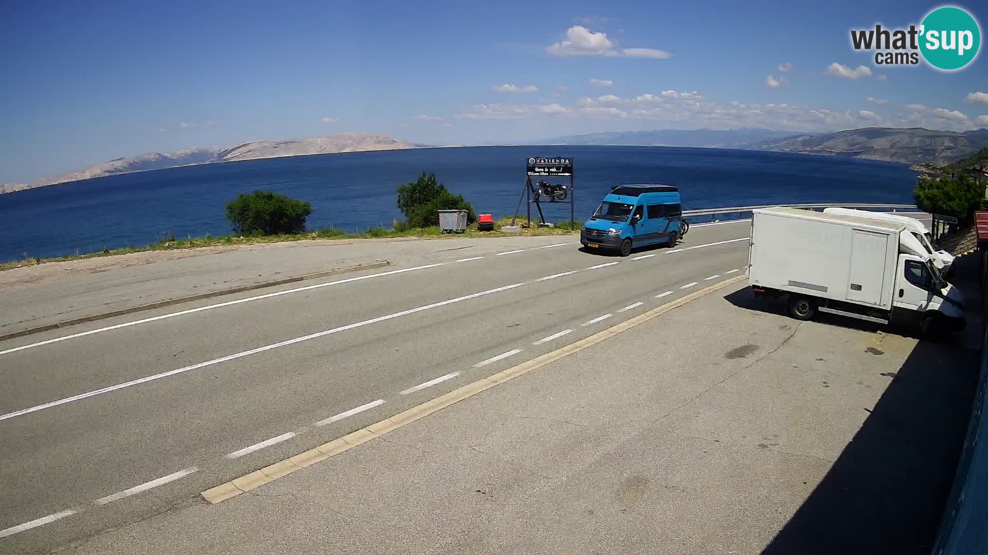 Webcam statale Adriatica D8 vicino SEGNA – Panorama su VEGLIA
