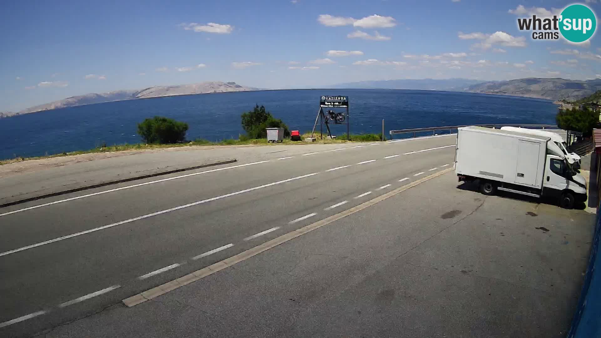 Web kamera Jadranska Magistrala kod SENJa – pogled na KRK