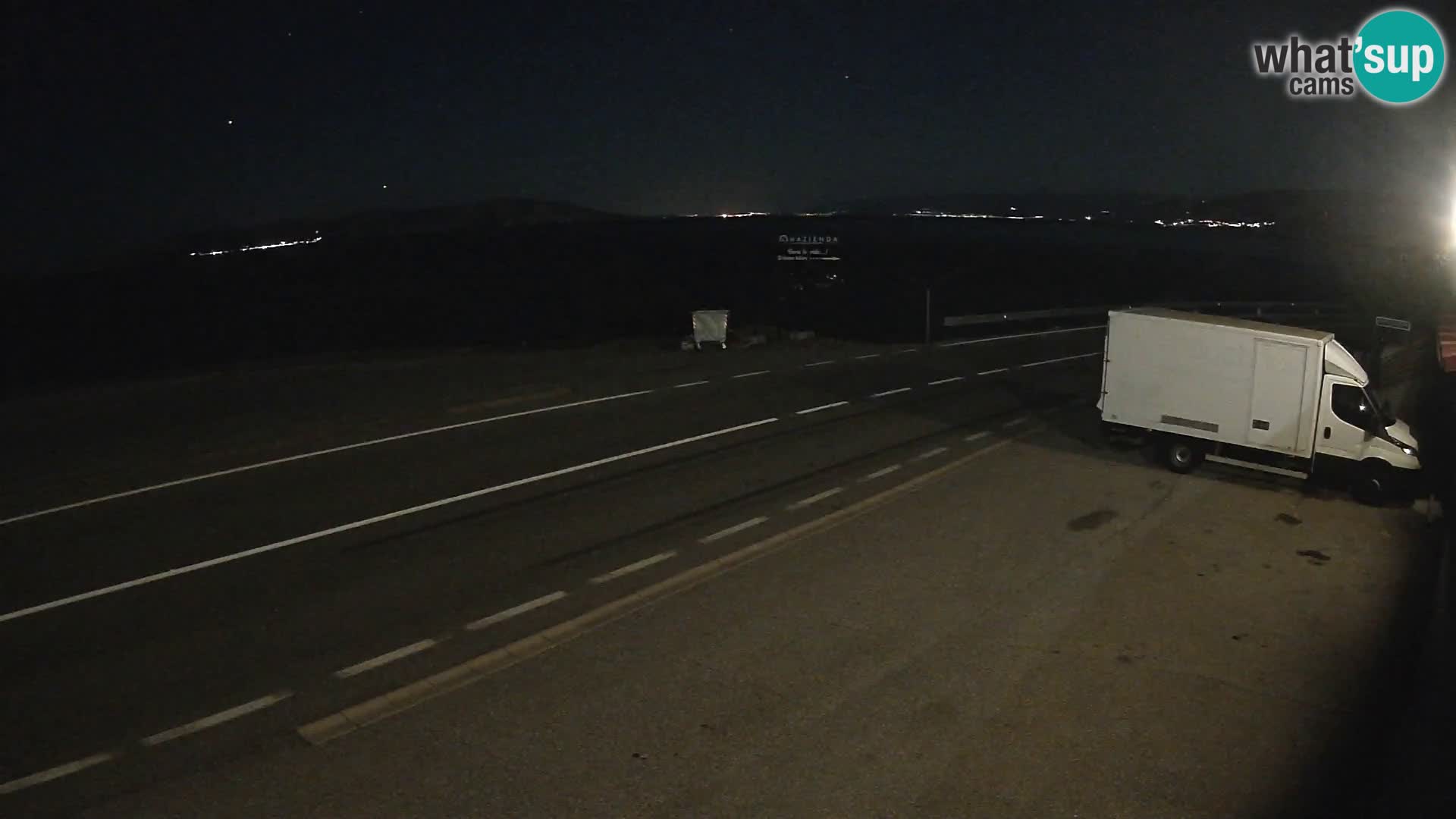 Webcam autoroute Adriatique D8 près de SENJ – vue sur l’île de KRK