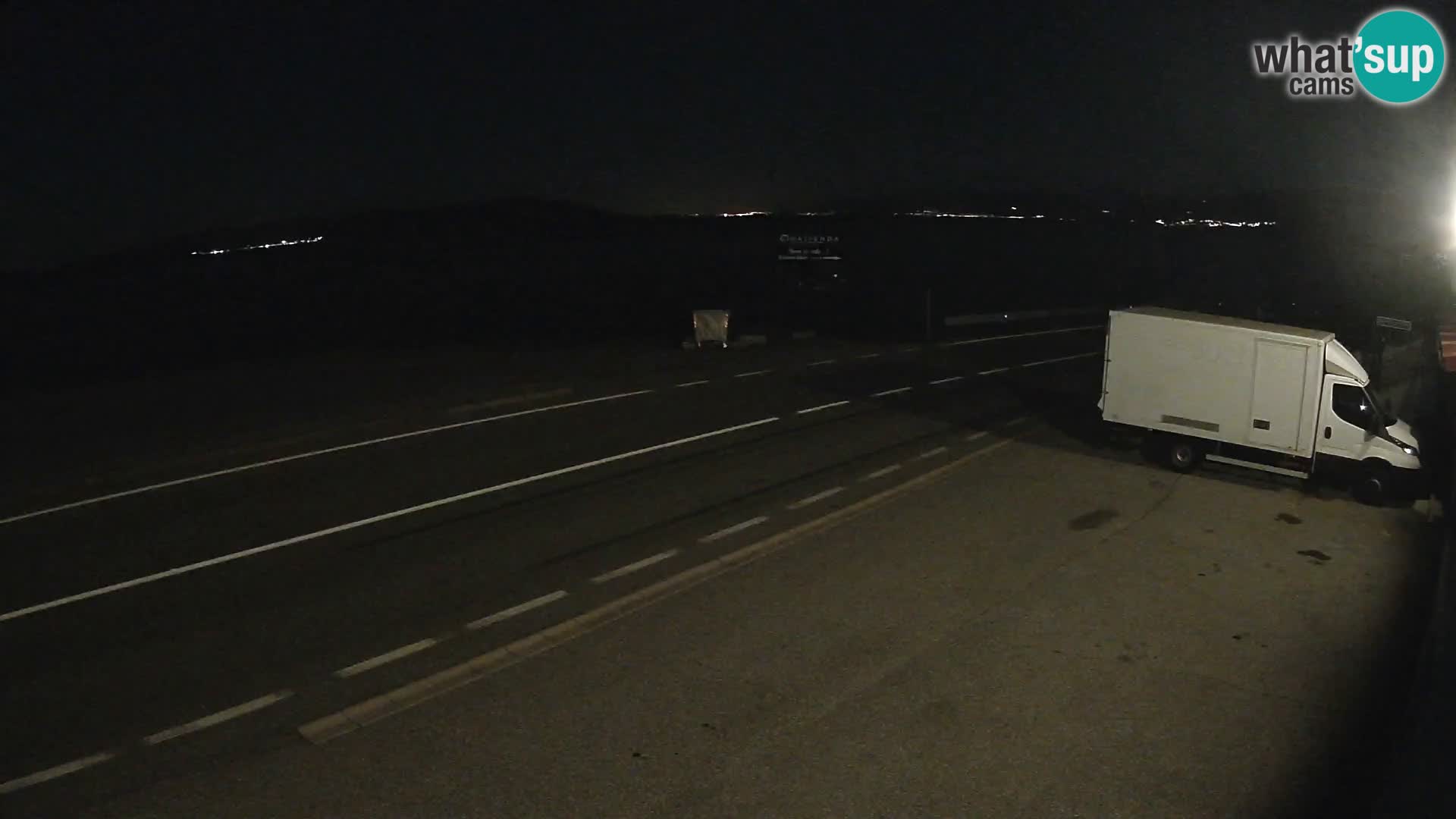 Webcam Adriatic highway D8 near SENJ – view to KRK island