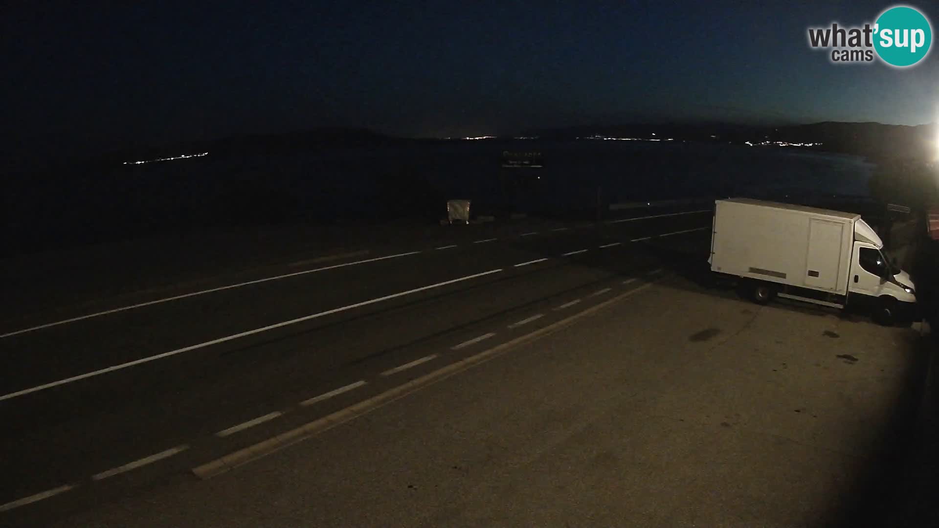 Webcam Adriatic highway D8 near SENJ – view to KRK island