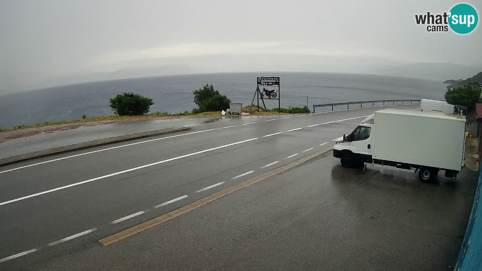 Webcam Adria-Autobahn D8 bei SENJ – Blick auf die Insel KRK
