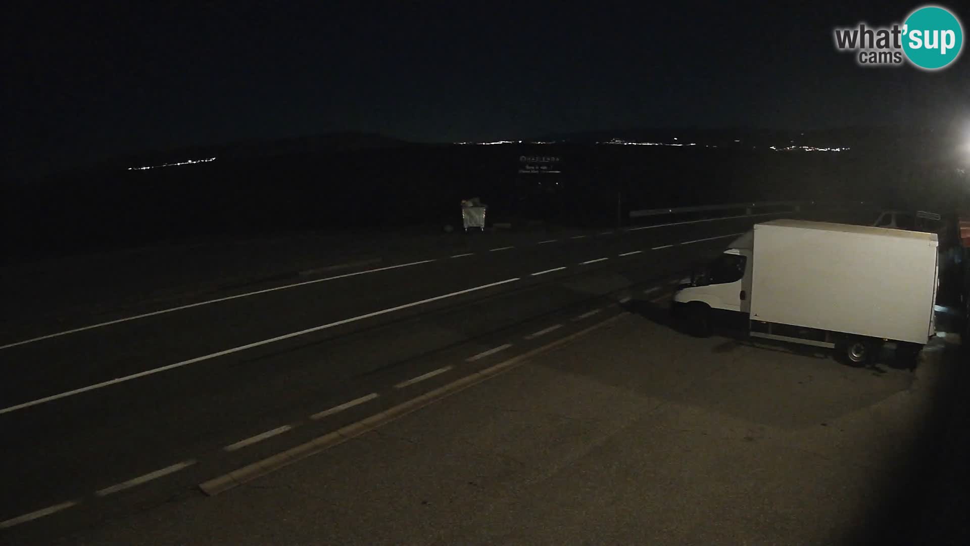 Webcam Adriatic highway D8 near SENJ – view to KRK island