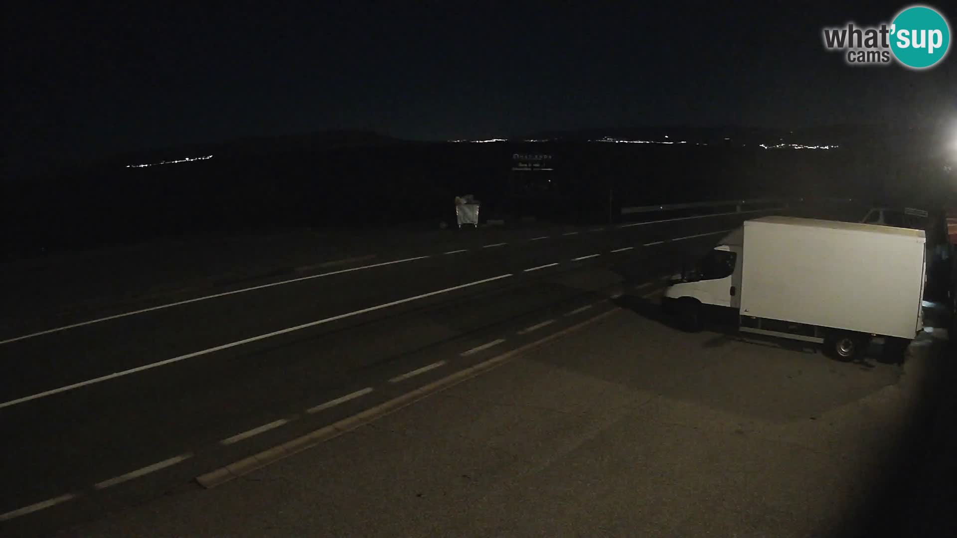 Webcam Adriatic highway D8 near SENJ – view to KRK island