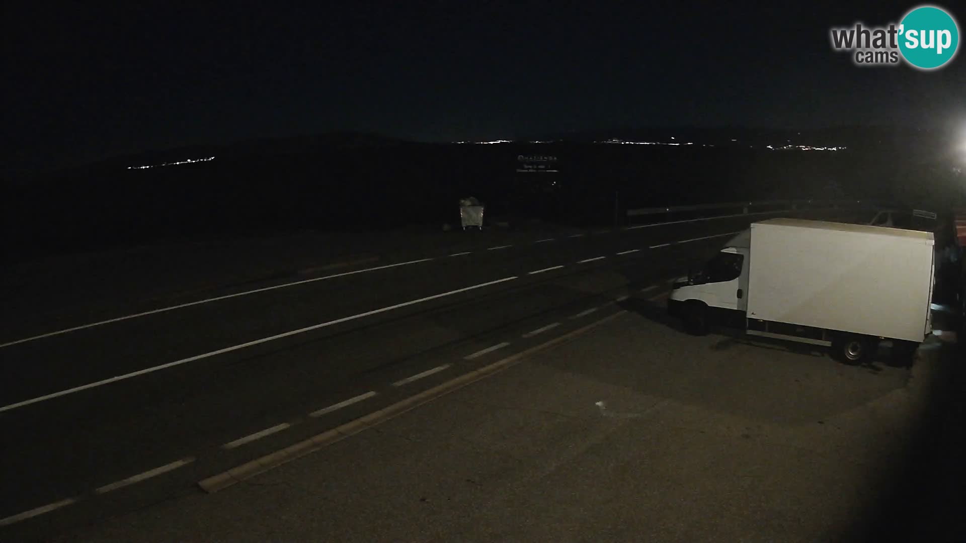Webcam Adriatic highway D8 near SENJ – view to KRK island
