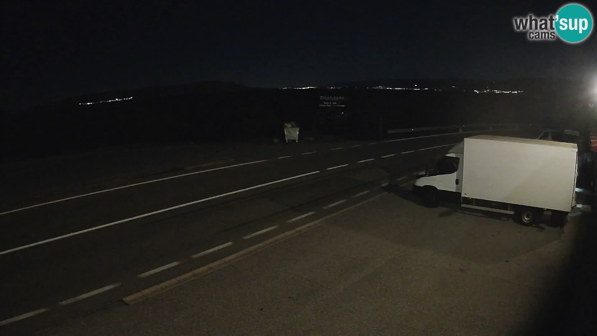 Webcam Adriatic highway D8 near SENJ – view to KRK island