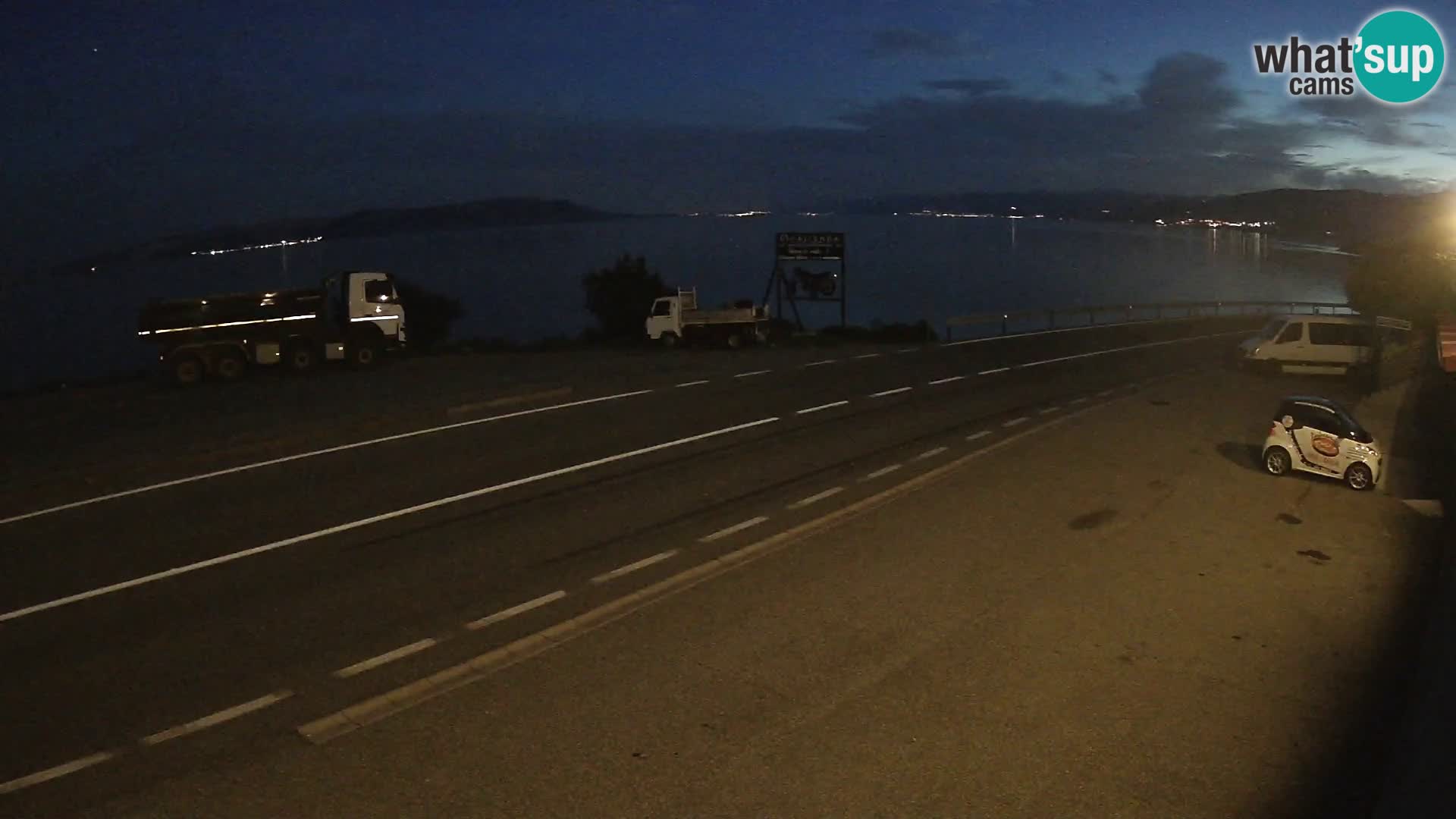 Webcam autoroute Adriatique D8 près de SENJ – vue sur l’île de KRK