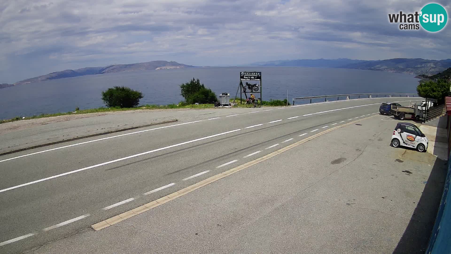 Webcam Adriatic highway D8 near SENJ – view to KRK island