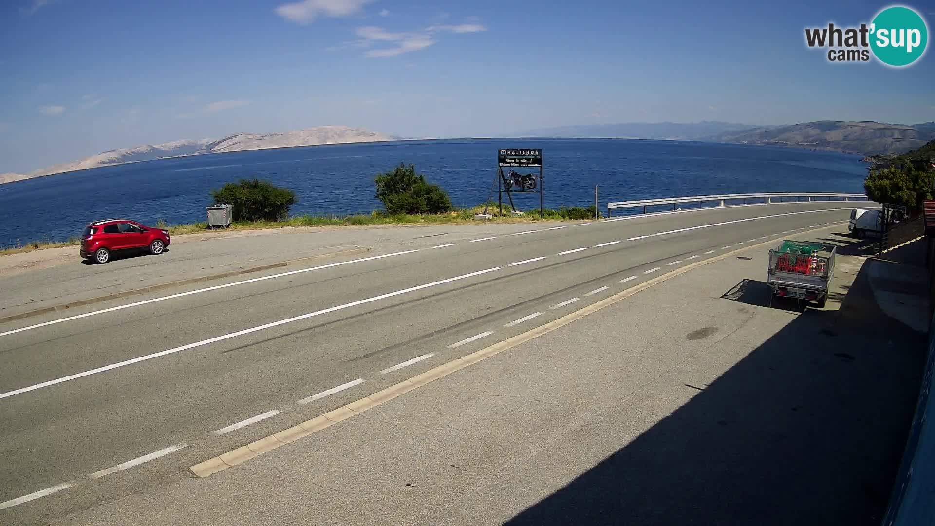 Webcam statale Adriatica D8 vicino SEGNA – Panorama su VEGLIA
