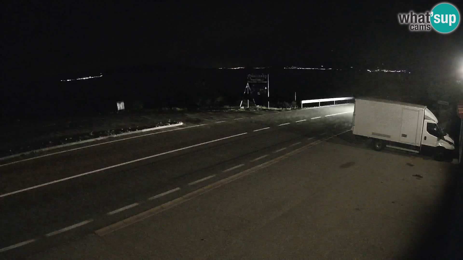 Webcam Adriatic highway D8 near SENJ – view to KRK island