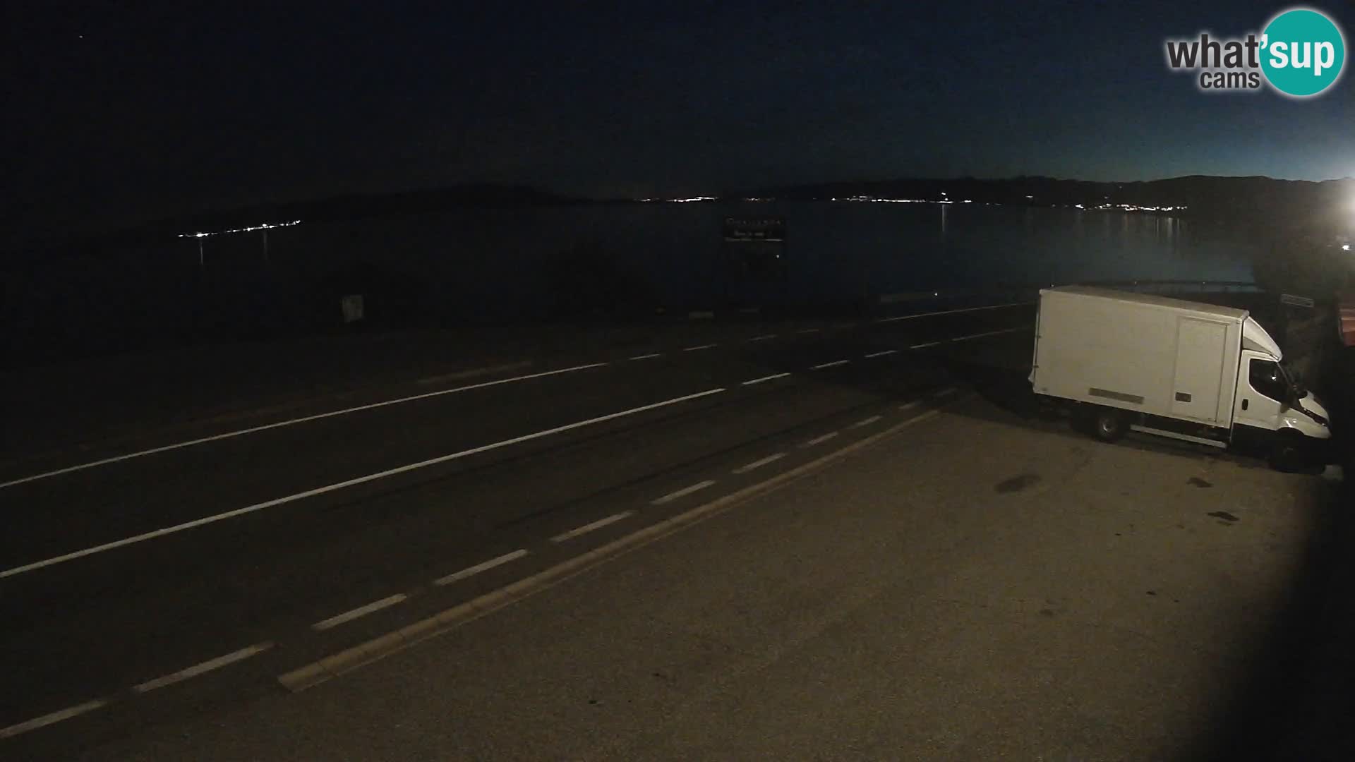 Webcam Adriatic highway D8 near SENJ – view to KRK island