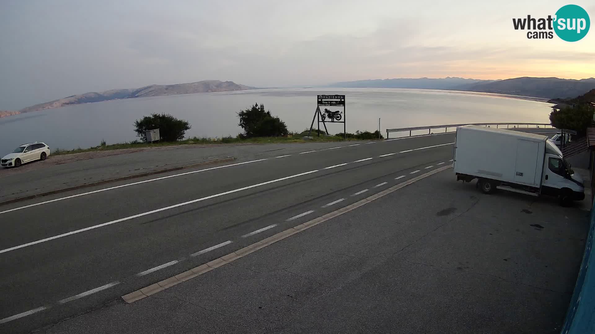 Webcam Adria-Autobahn D8 bei SENJ – Blick auf die Insel KRK