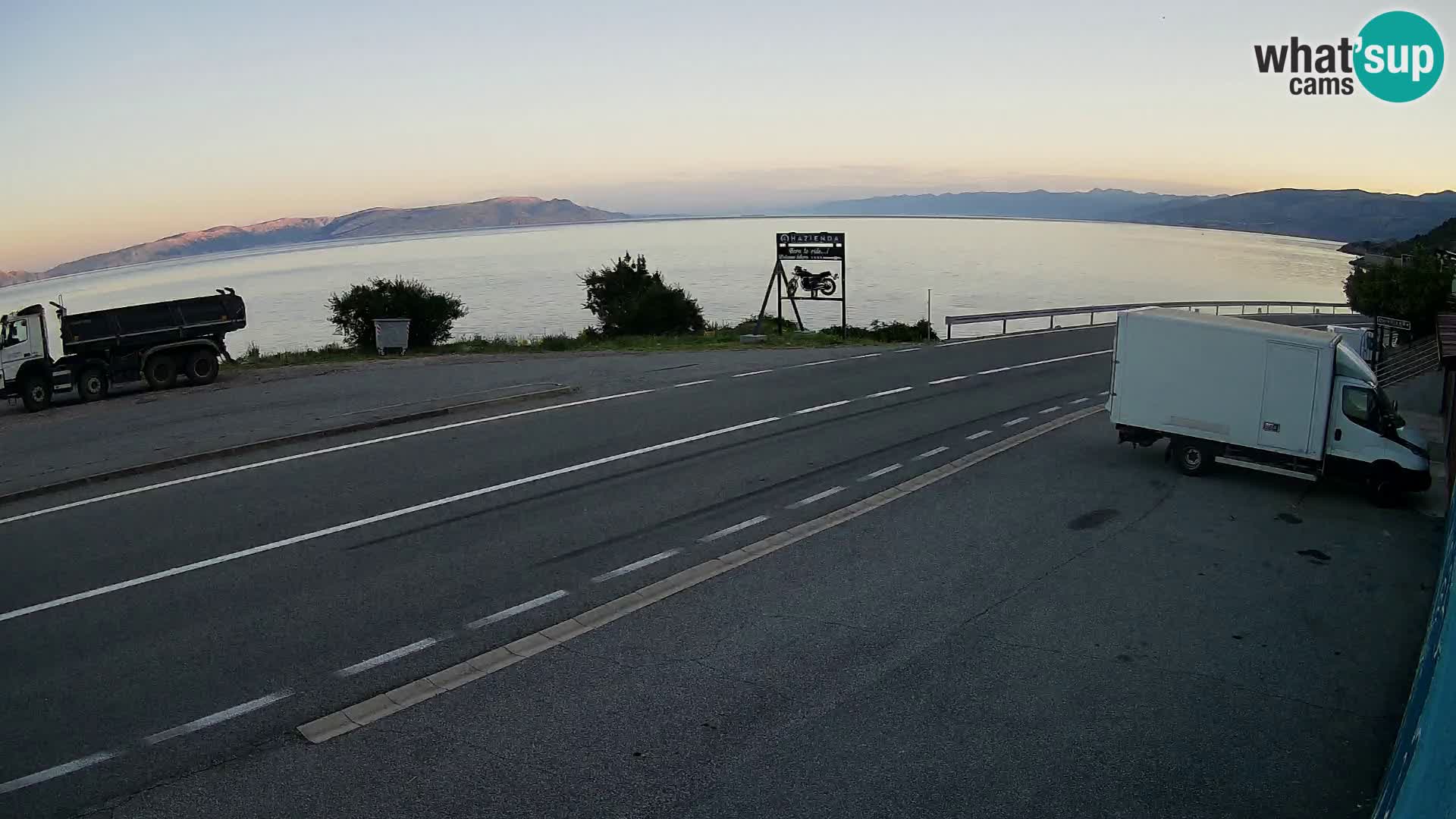 Webcam statale Adriatica D8 vicino SEGNA – Panorama su VEGLIA