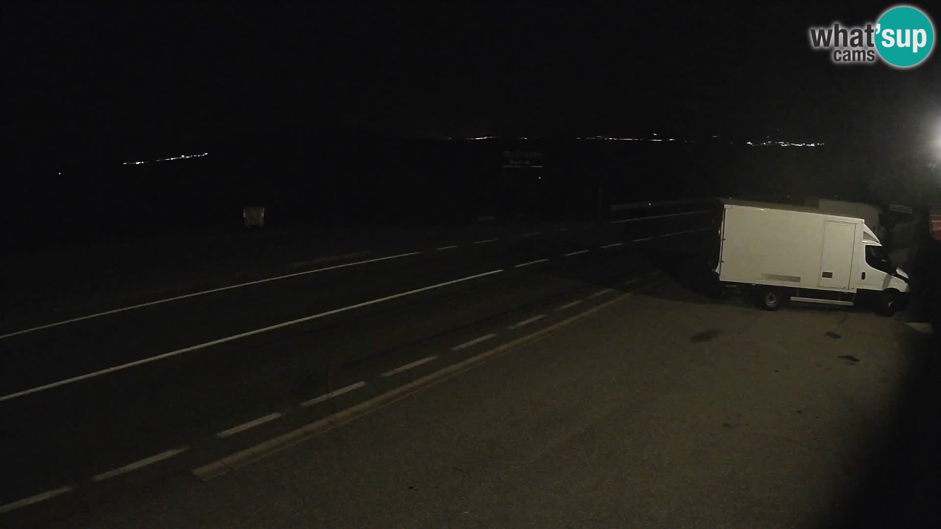 Webcam Adriatic highway D8 near SENJ – view to KRK island