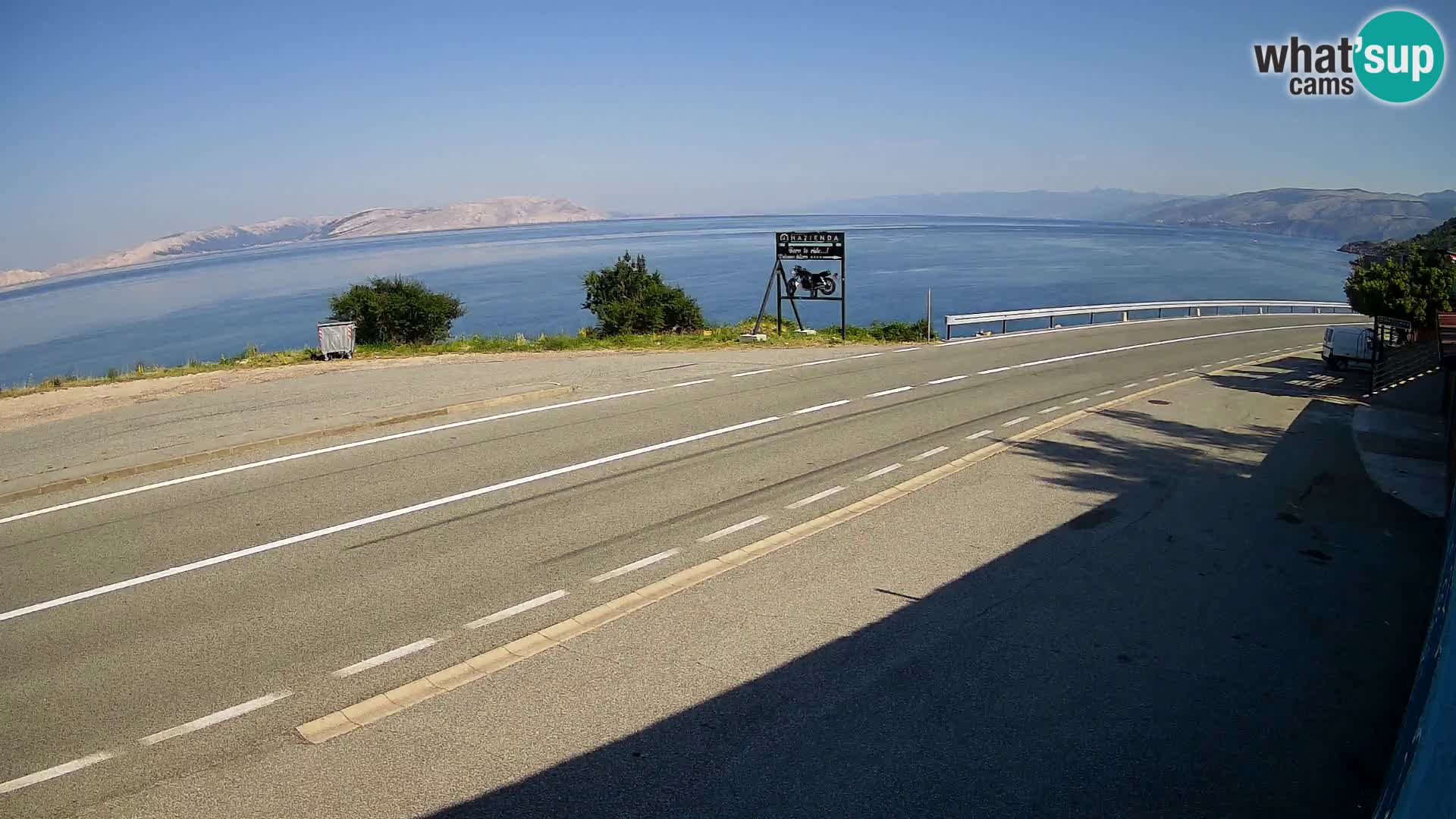 Webcam statale Adriatica D8 vicino SEGNA – Panorama su VEGLIA