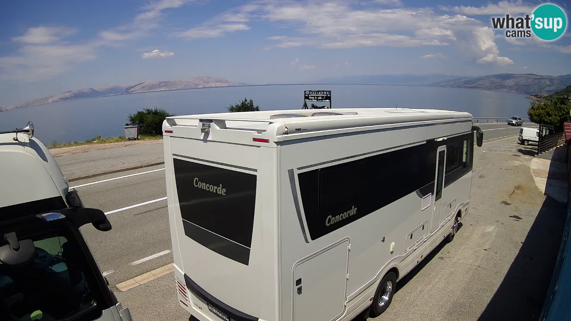 Webcam Adriatic highway D8 near SENJ – view to KRK island
