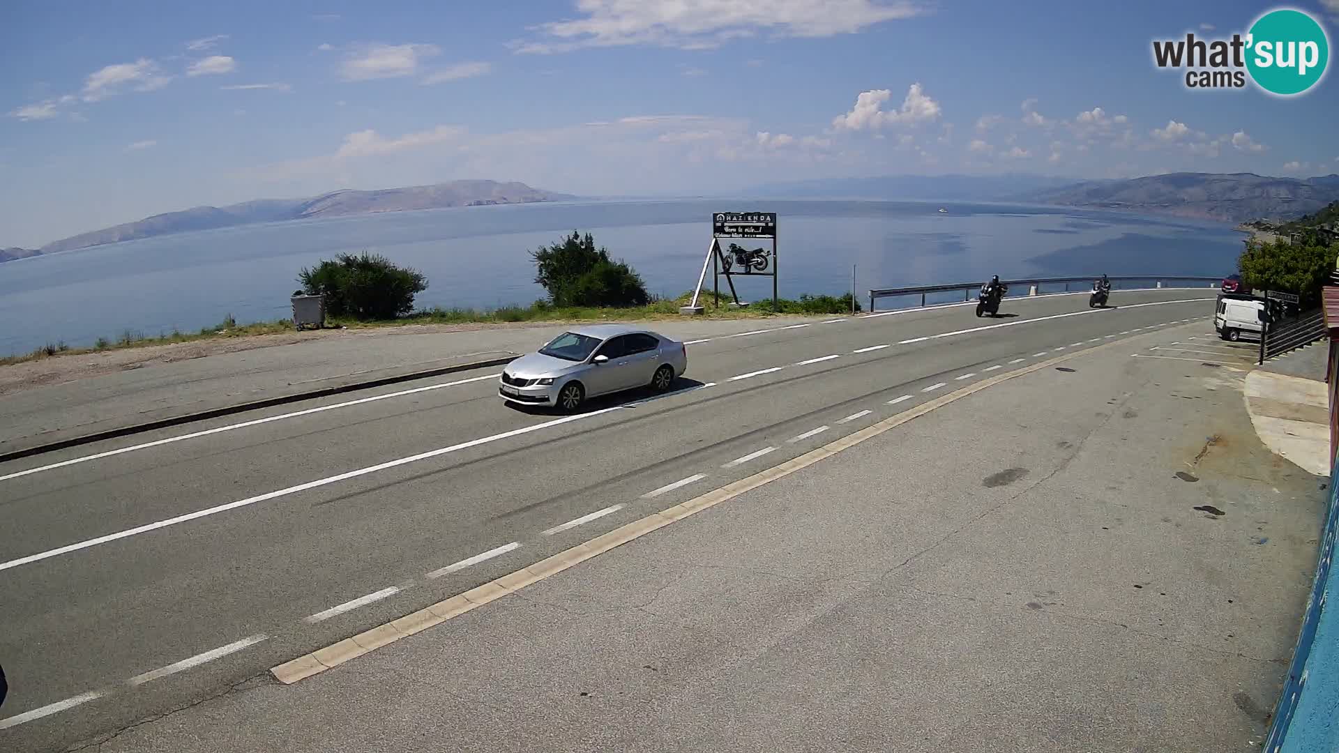 Webcam statale Adriatica D8 vicino SEGNA – Panorama su VEGLIA