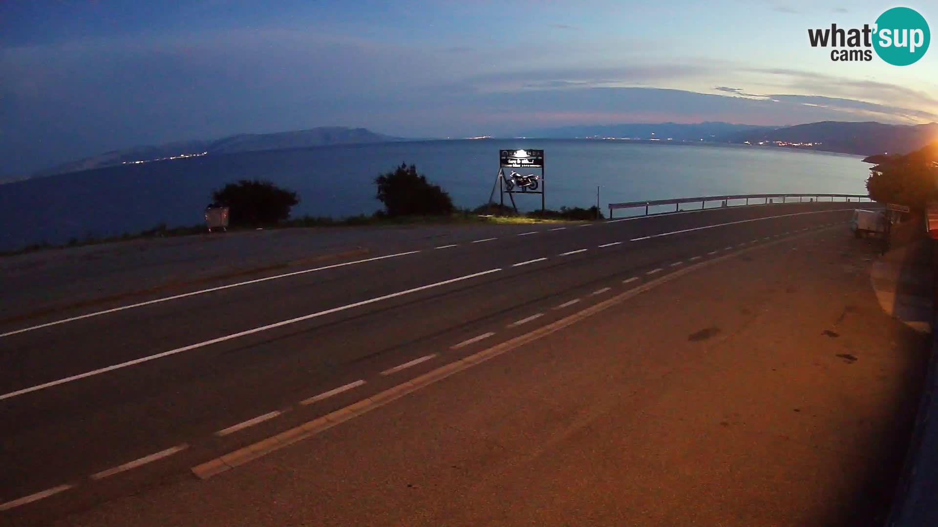 Webcam statale Adriatica D8 vicino SEGNA – Panorama su VEGLIA
