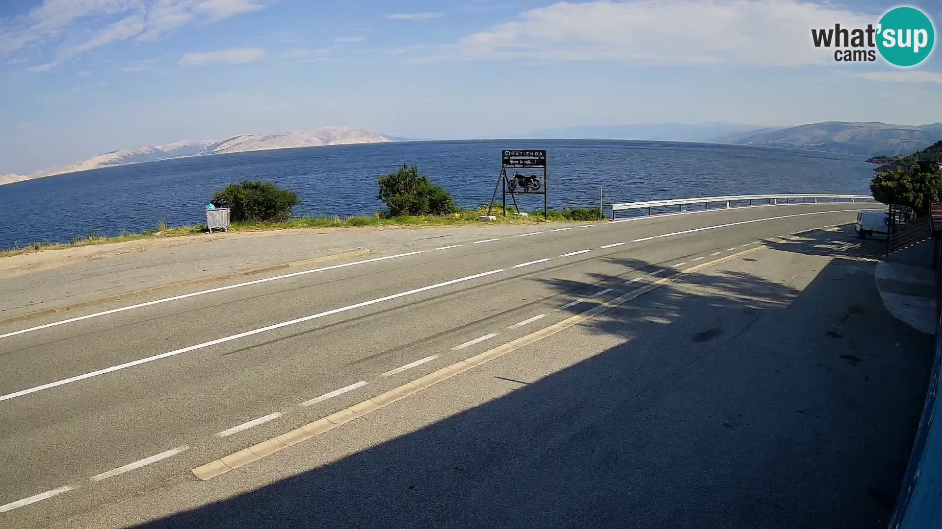 Web kamera Jadranska Magistrala kod SENJa – pogled na KRK