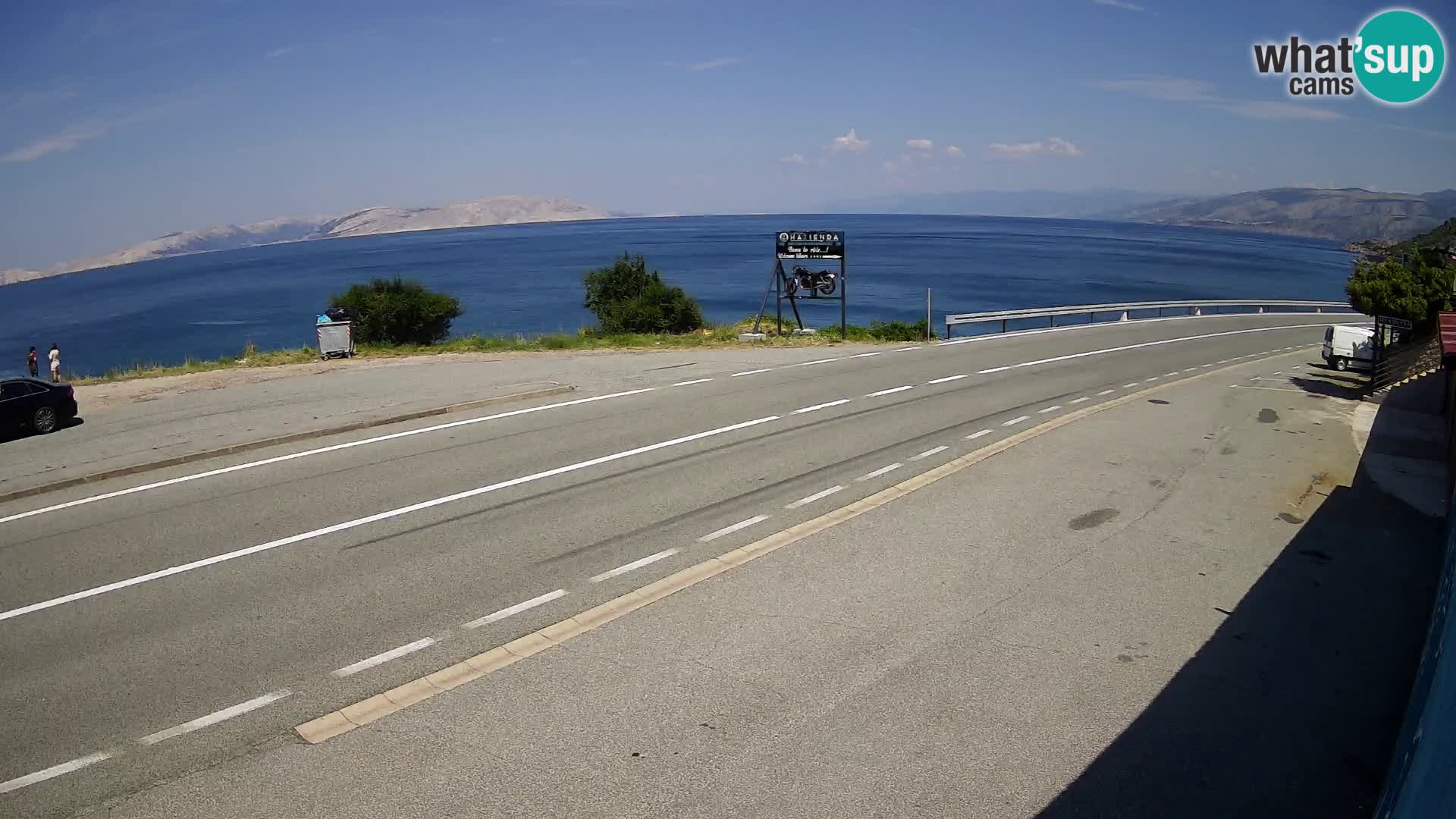Webcam autoroute Adriatique D8 près de SENJ – vue sur l’île de KRK