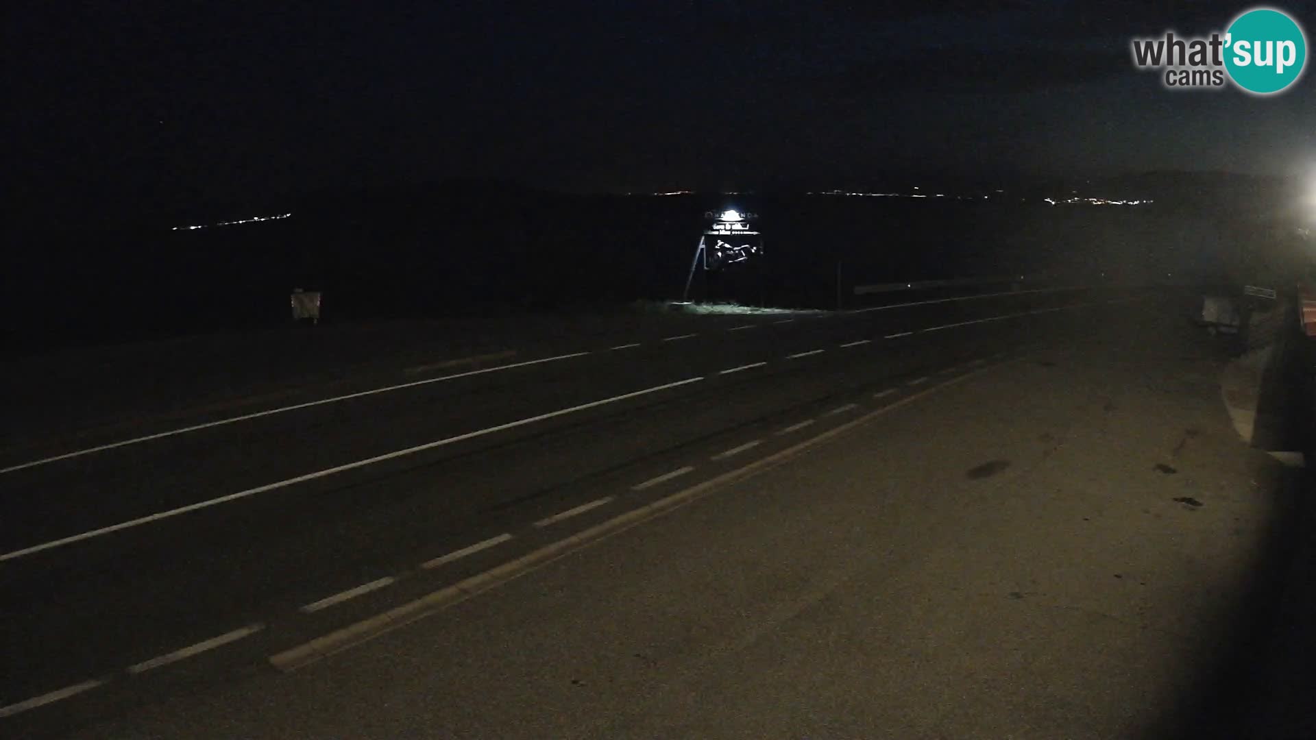 Webcam Adria-Autobahn D8 bei SENJ – Blick auf die Insel KRK
