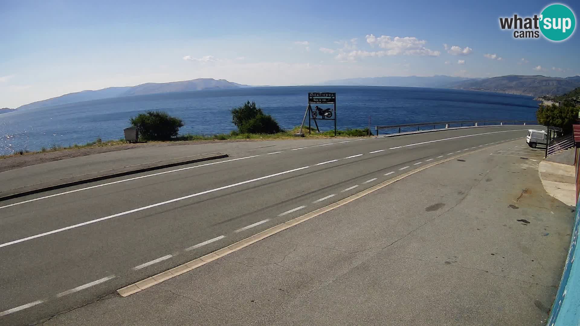 Webcam autoroute Adriatique D8 près de SENJ – vue sur l’île de KRK