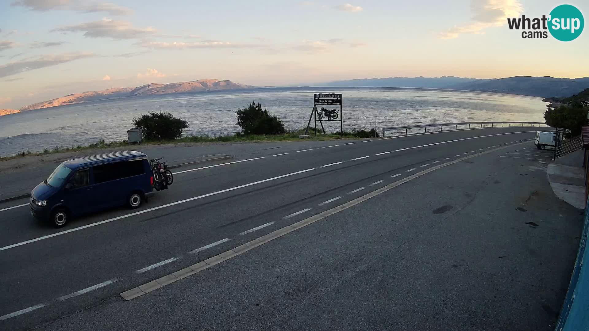 Webcam autopista adriática D8 cerca de SENJ – vista de la isla de KRK
