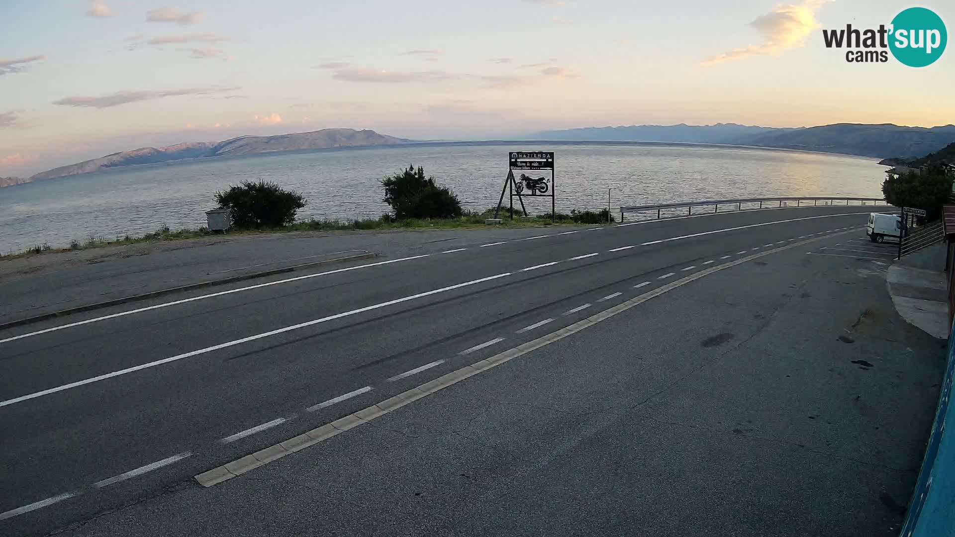Webcam Adria-Autobahn D8 bei SENJ – Blick auf die Insel KRK