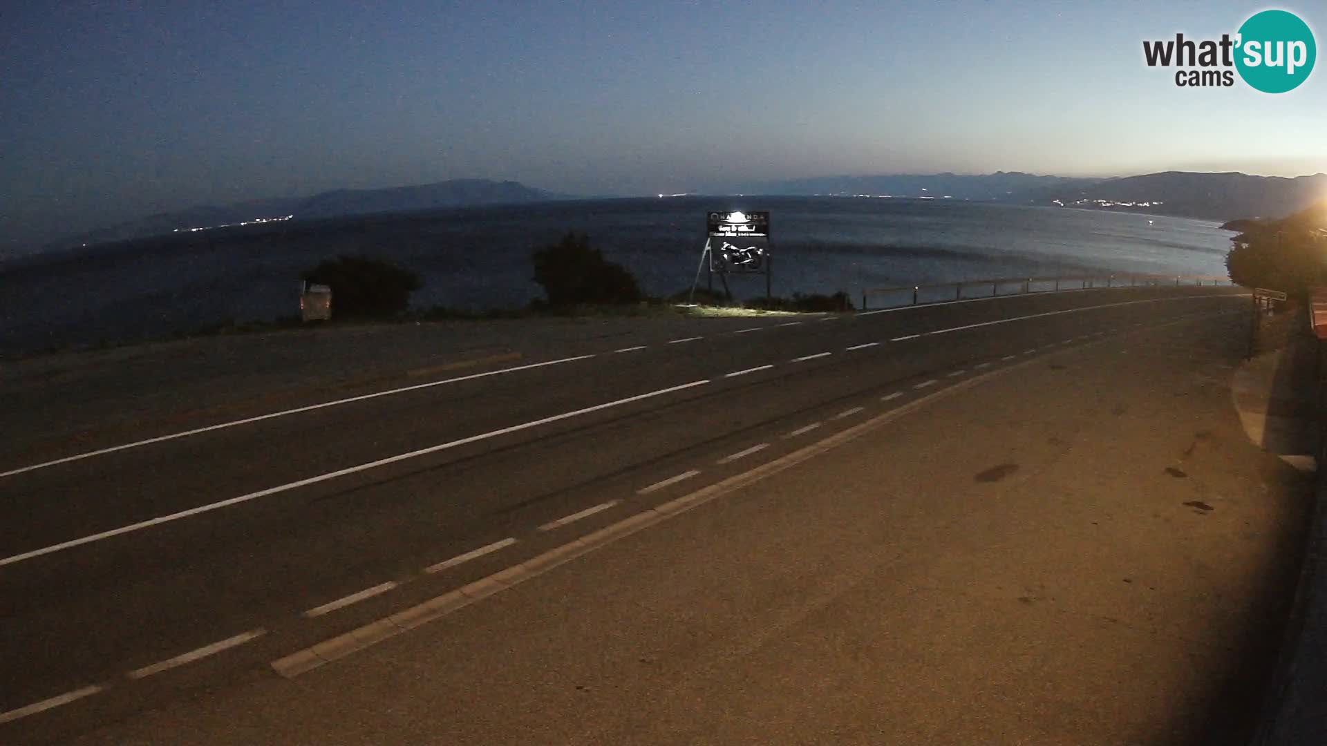 Webcam Adria-Autobahn D8 bei SENJ – Blick auf die Insel KRK