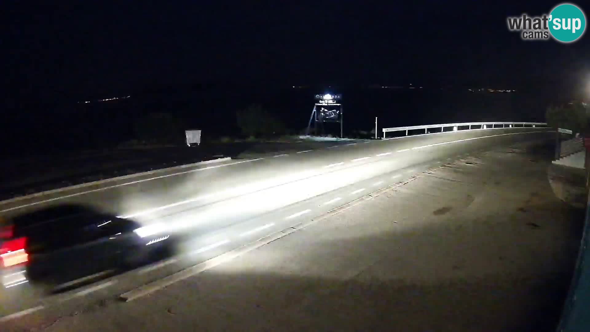 Webcam autoroute Adriatique D8 près de SENJ – vue sur l’île de KRK