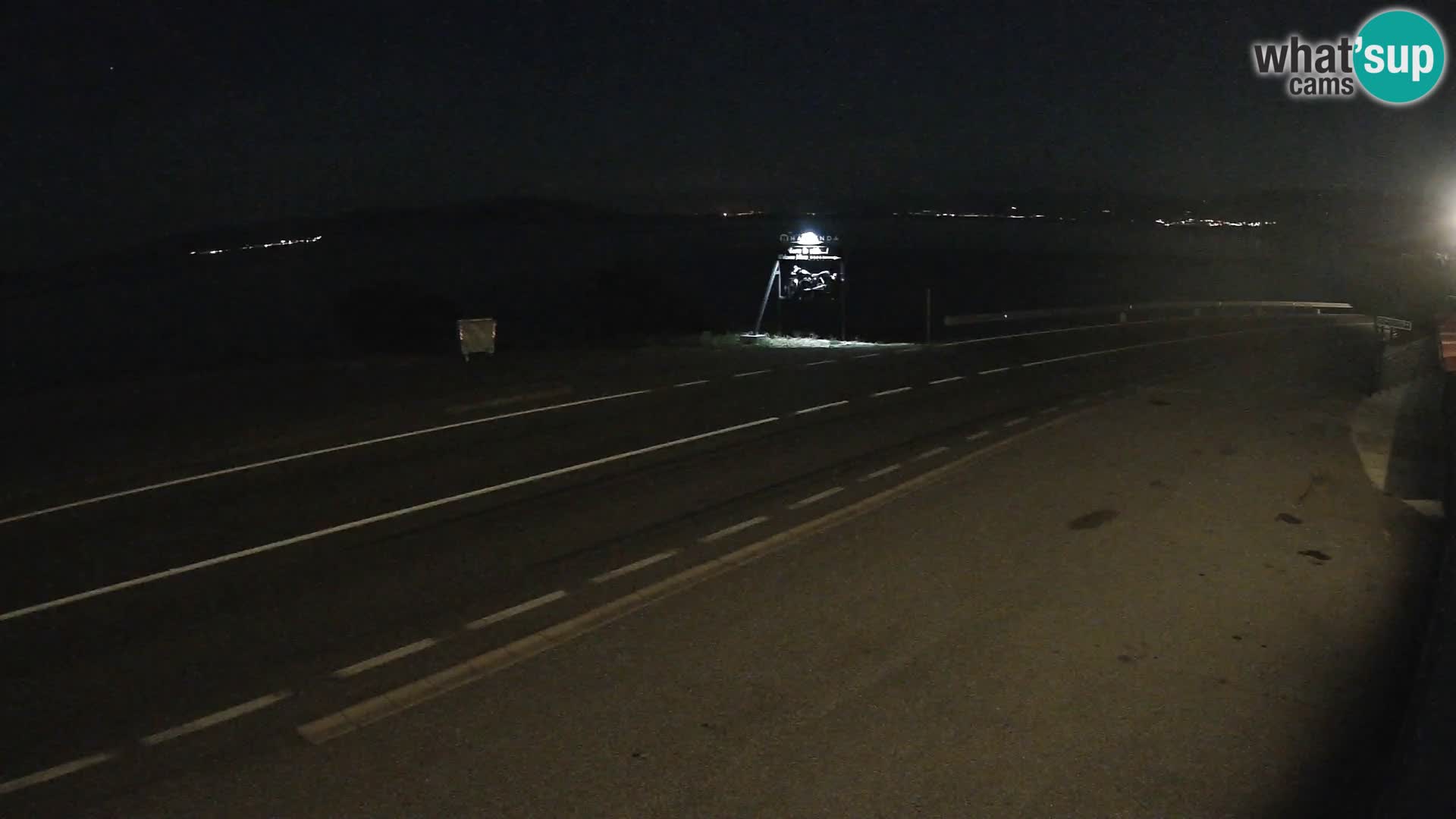 Webcam autopista adriática D8 cerca de SENJ – vista de la isla de KRK