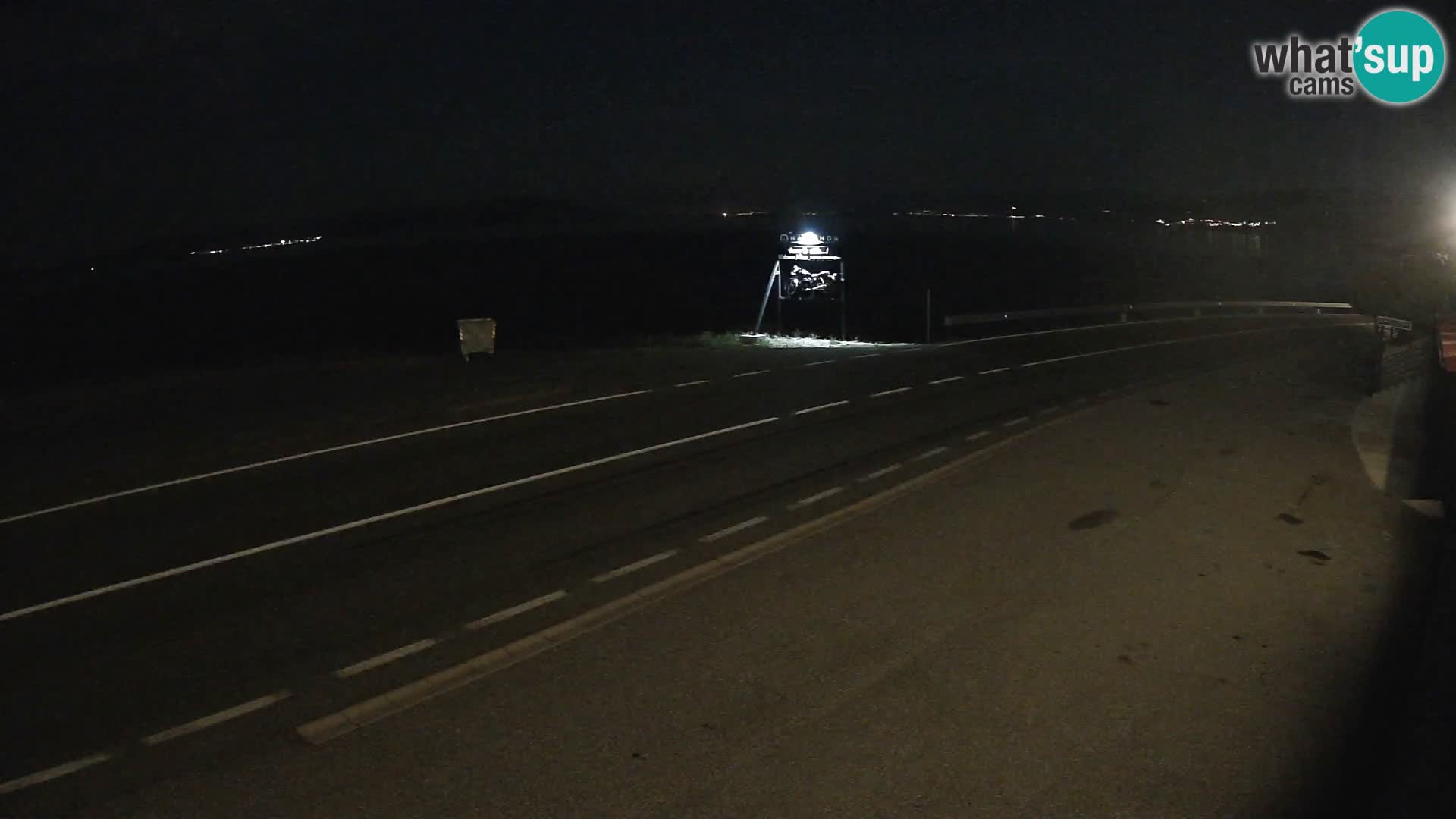 Webcam autopista adriática D8 cerca de SENJ – vista de la isla de KRK