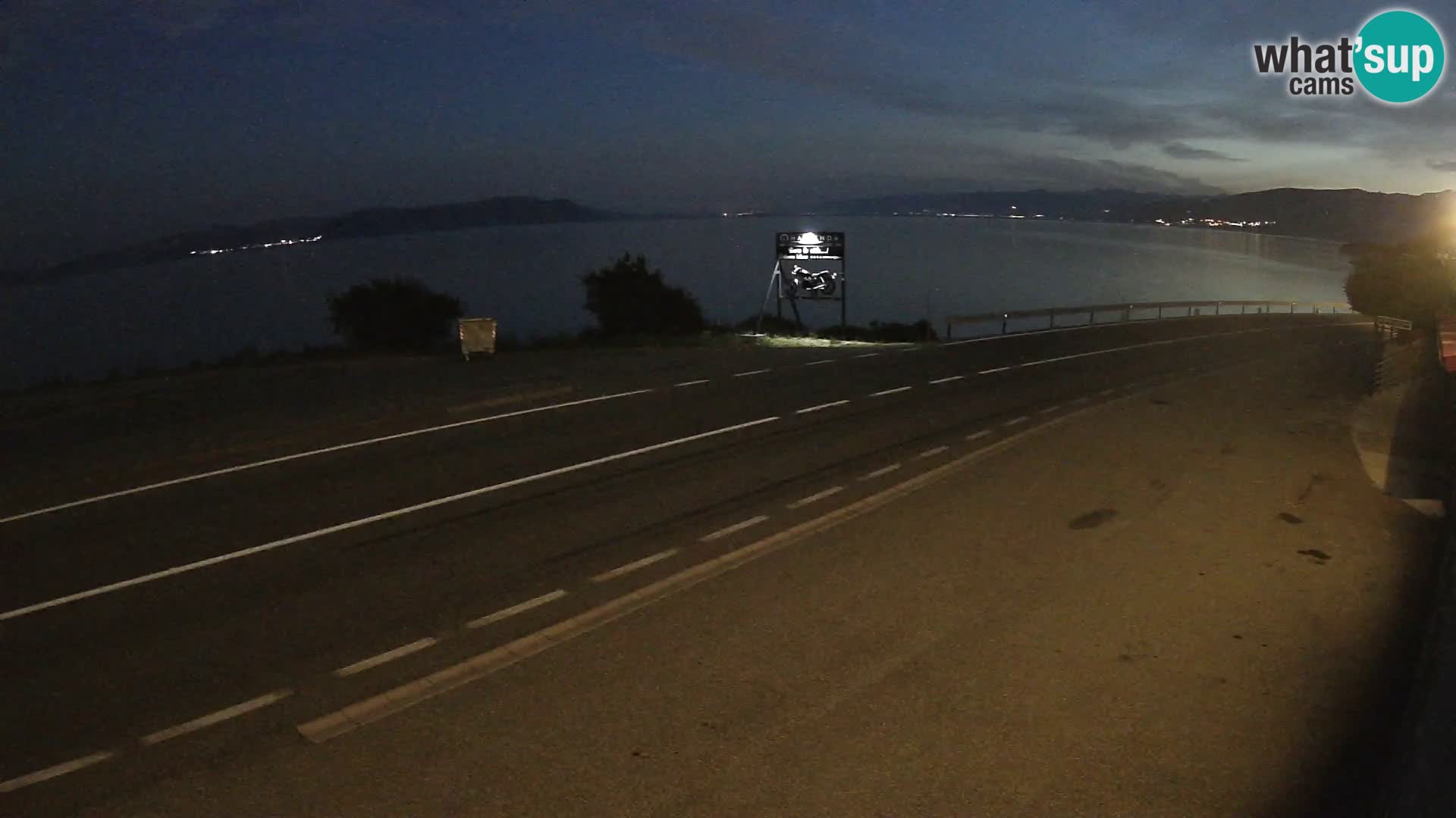 Webcam Adriatic highway D8 near SENJ – view to KRK island