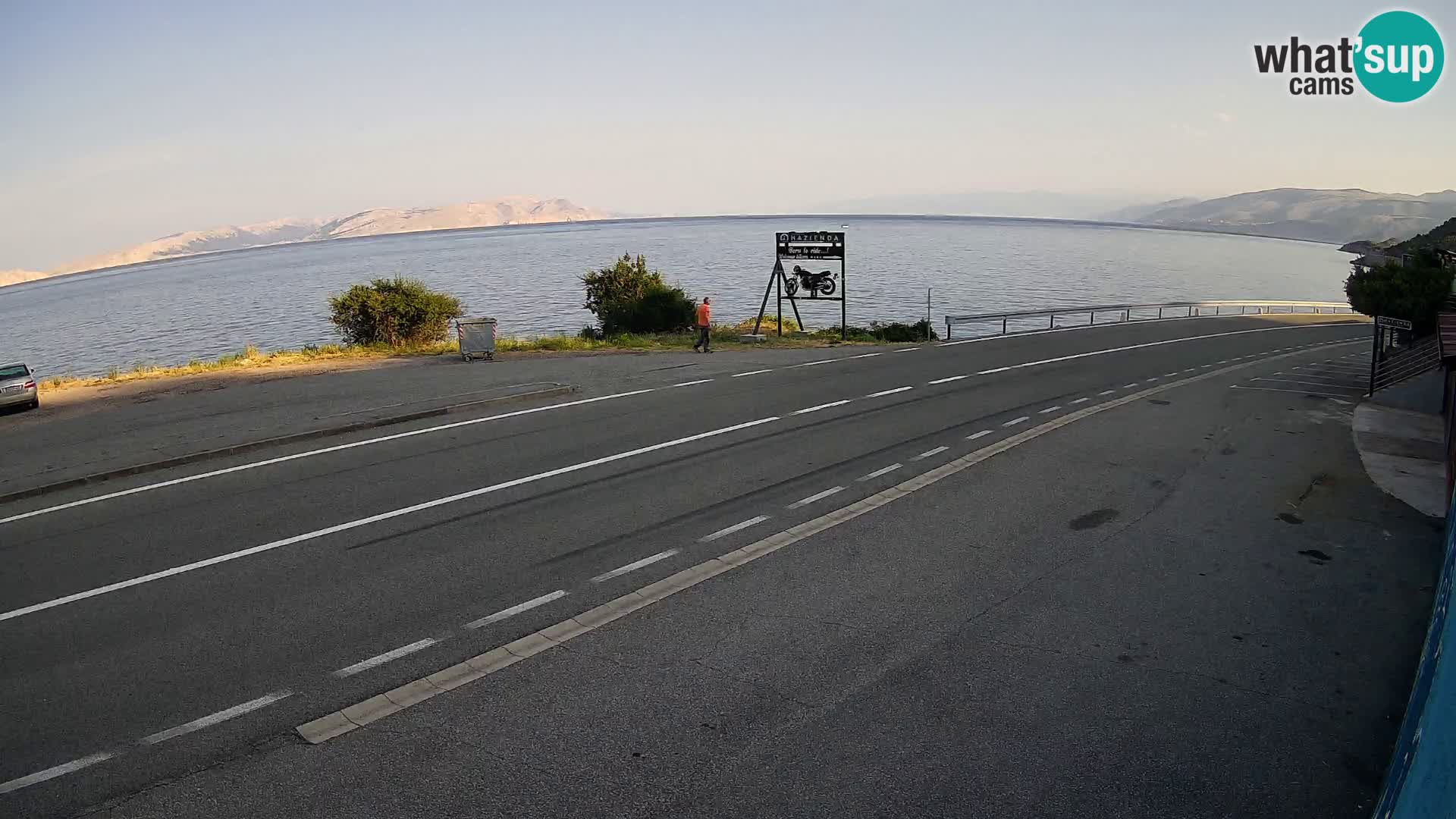 Webcam Adria-Autobahn D8 bei SENJ – Blick auf die Insel KRK