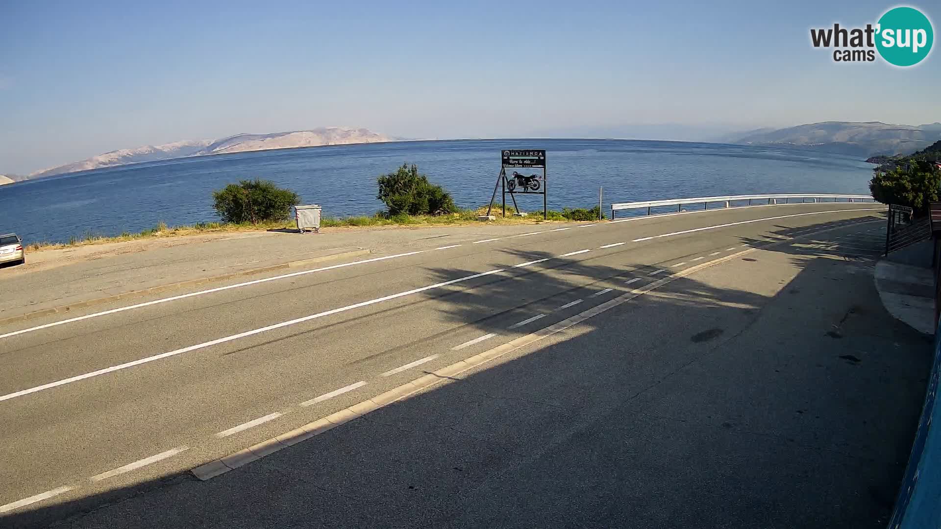 Webcam statale Adriatica D8 vicino SEGNA – Panorama su VEGLIA