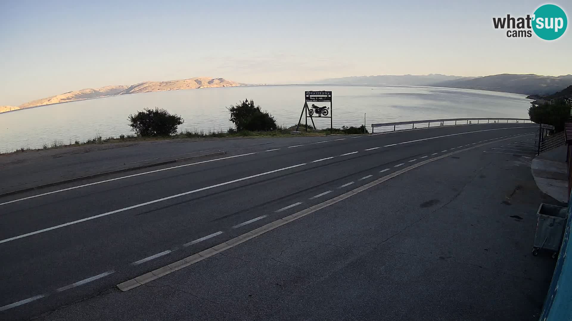 Webcam autoroute Adriatique D8 près de SENJ – vue sur l’île de KRK
