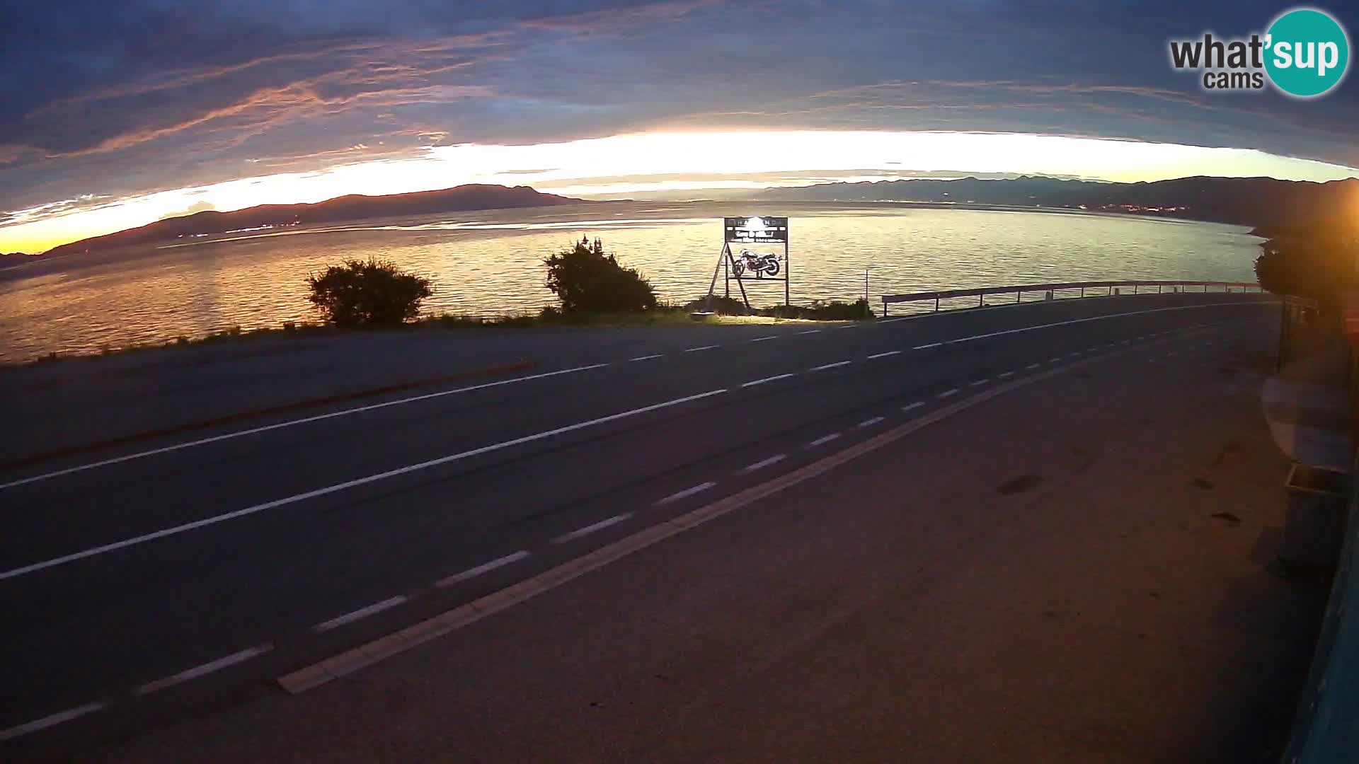 Webcam autoroute Adriatique D8 près de SENJ – vue sur l’île de KRK