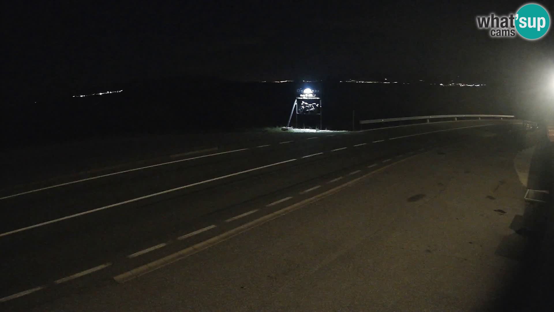 Kamera Jadranska Magistrala D8 pri SENJu – pogled na otok KRK