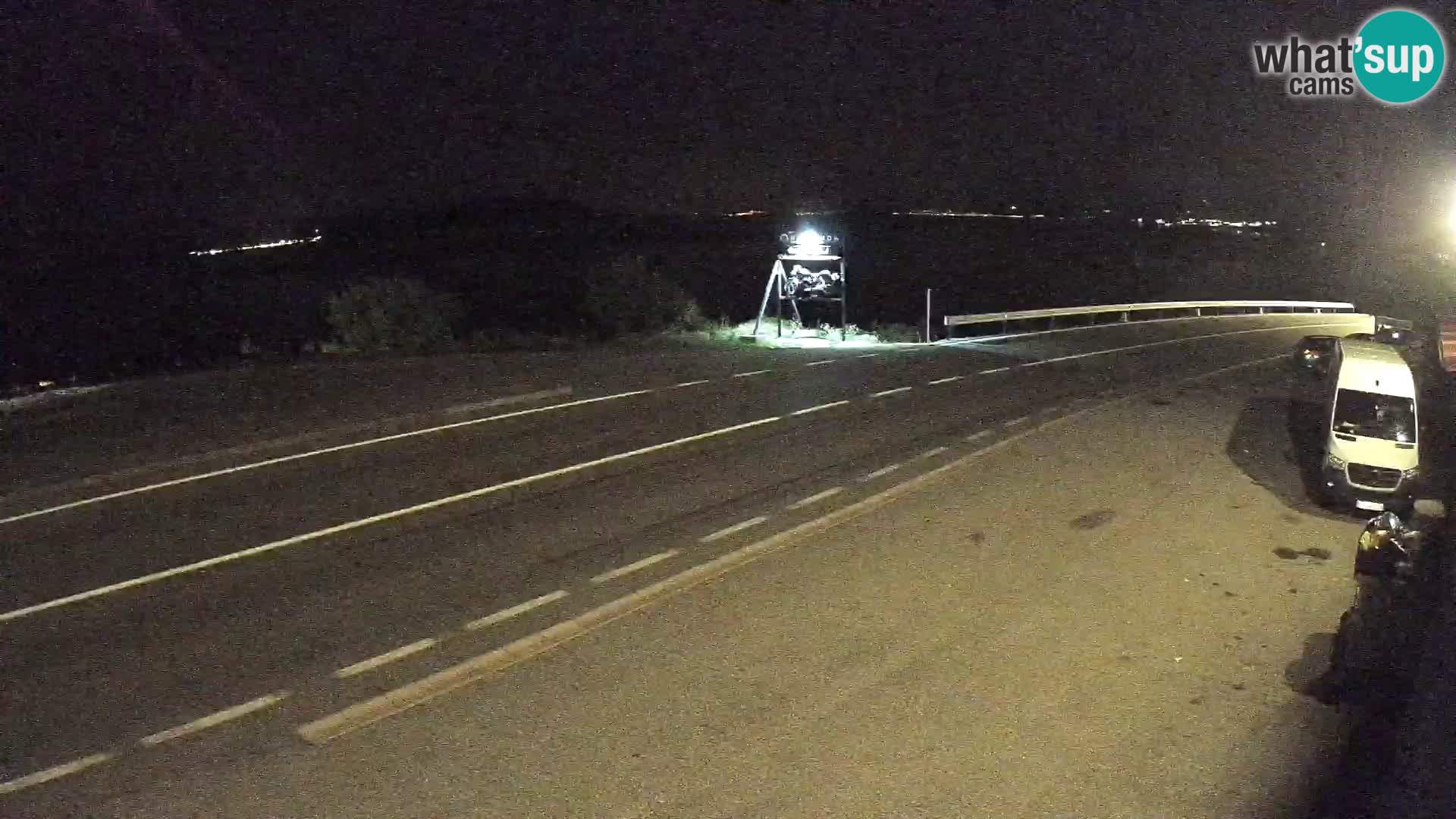 Webcam autopista adriática D8 cerca de SENJ – vista de la isla de KRK