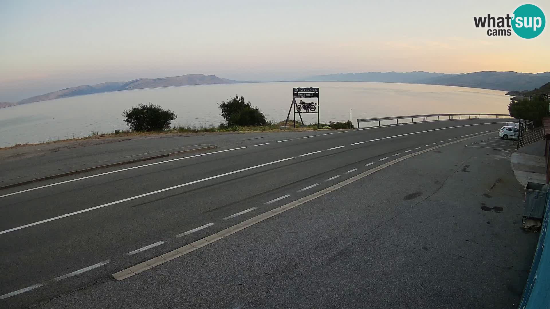 Webcam autoroute Adriatique D8 près de SENJ – vue sur l’île de KRK