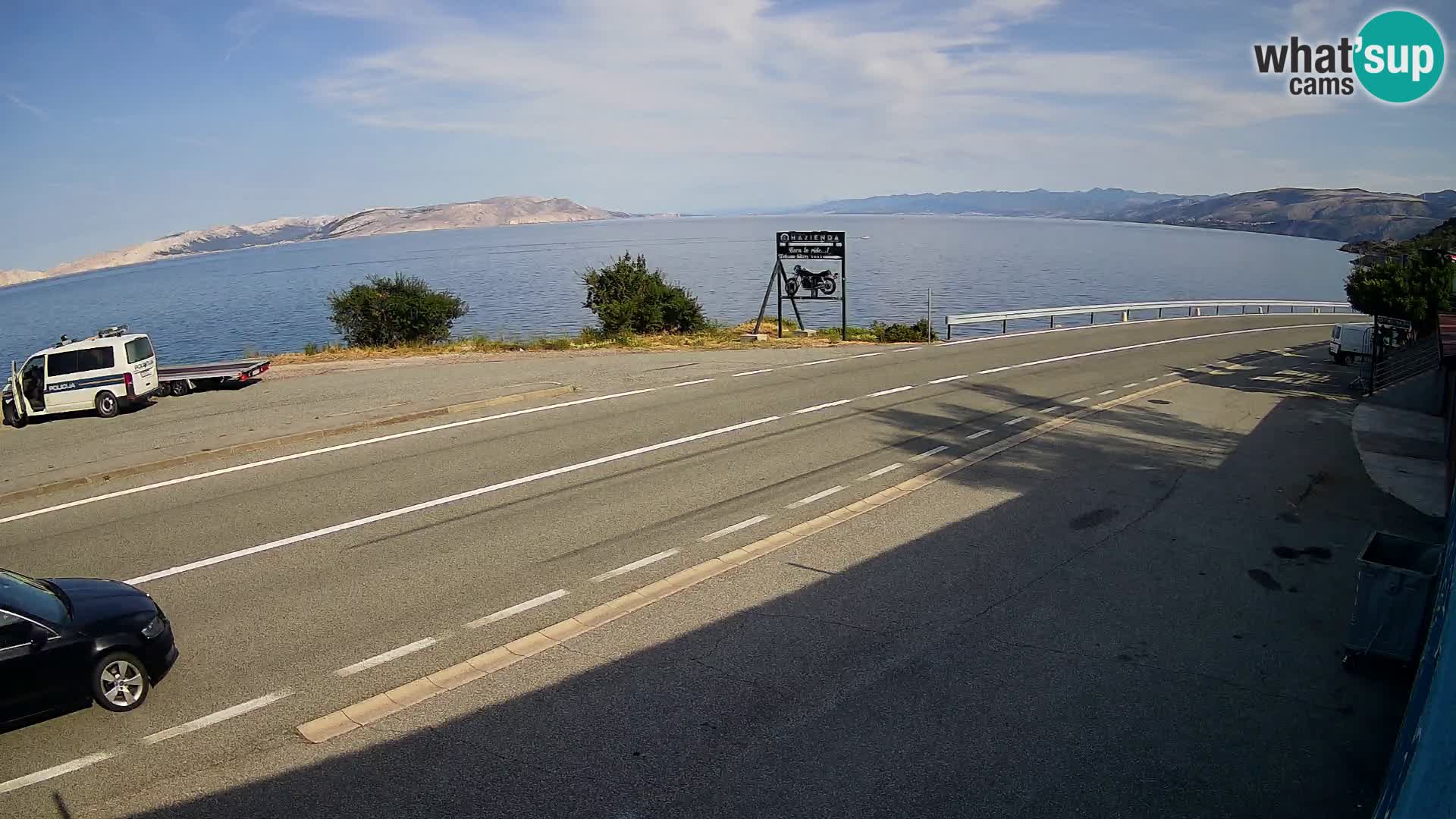 Webcam statale Adriatica D8 vicino SEGNA – Panorama su VEGLIA