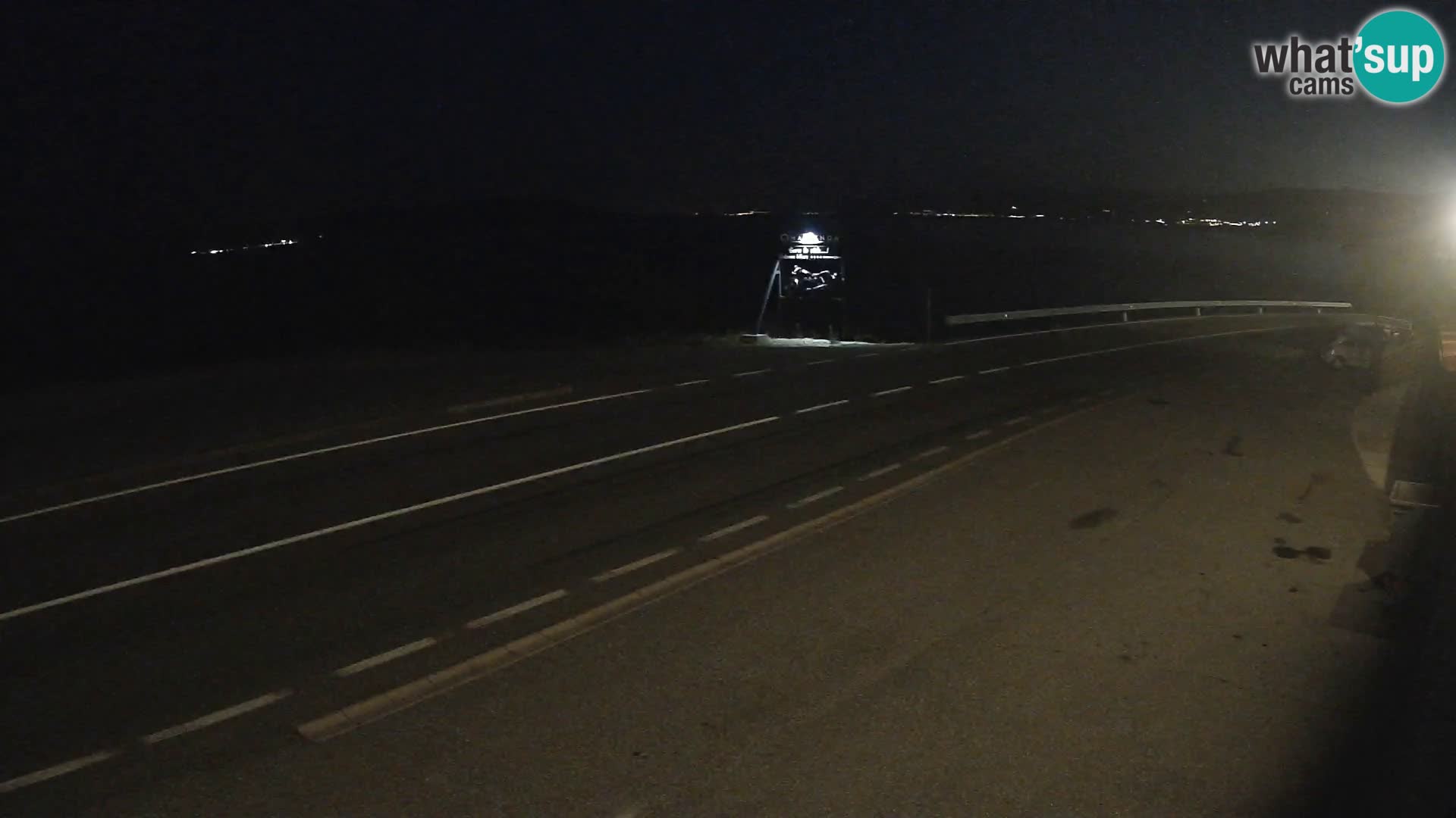 Webcam Adriatic highway D8 near SENJ – view to KRK island