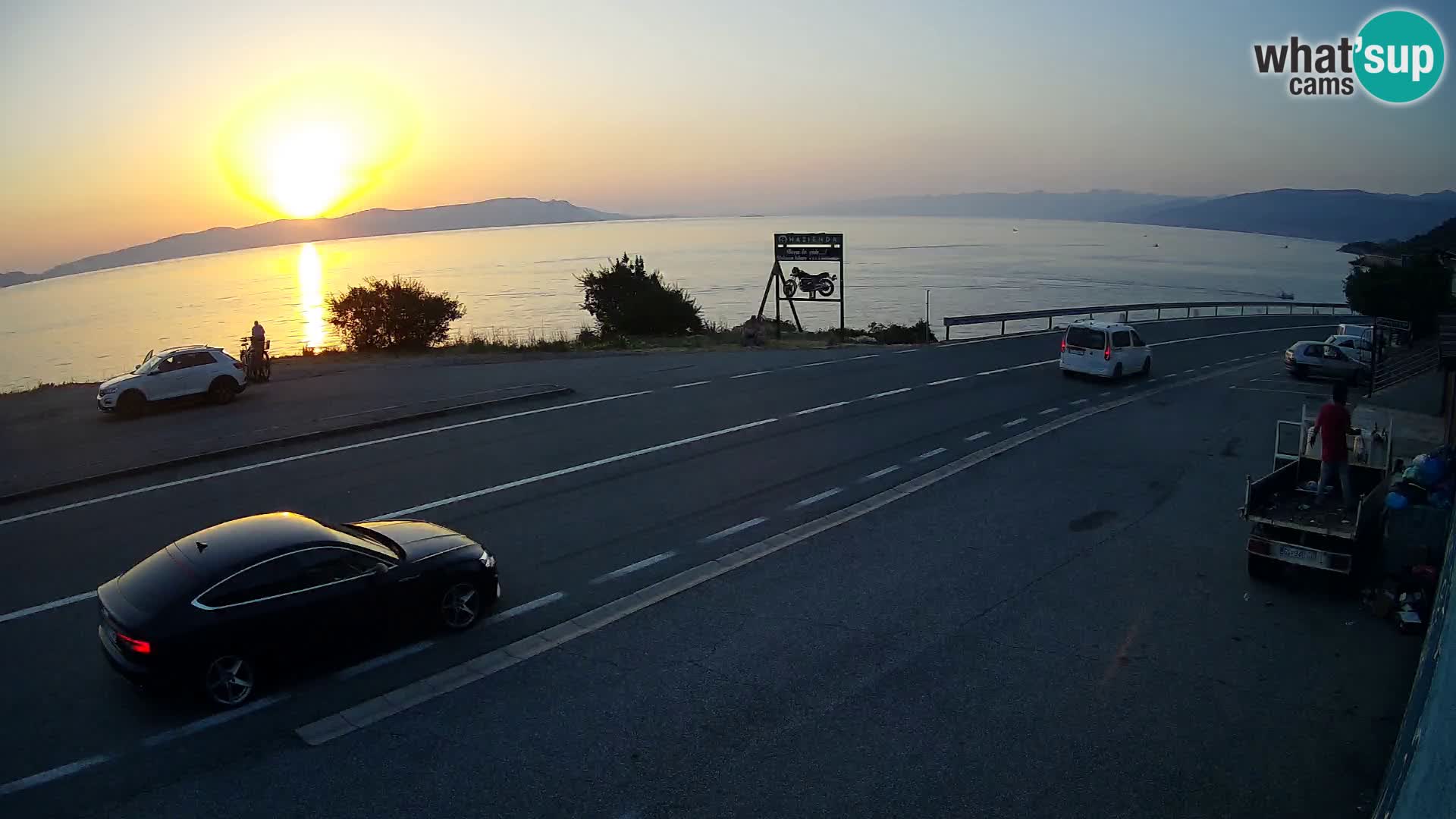 Webcam statale Adriatica D8 vicino SEGNA – Panorama su VEGLIA
