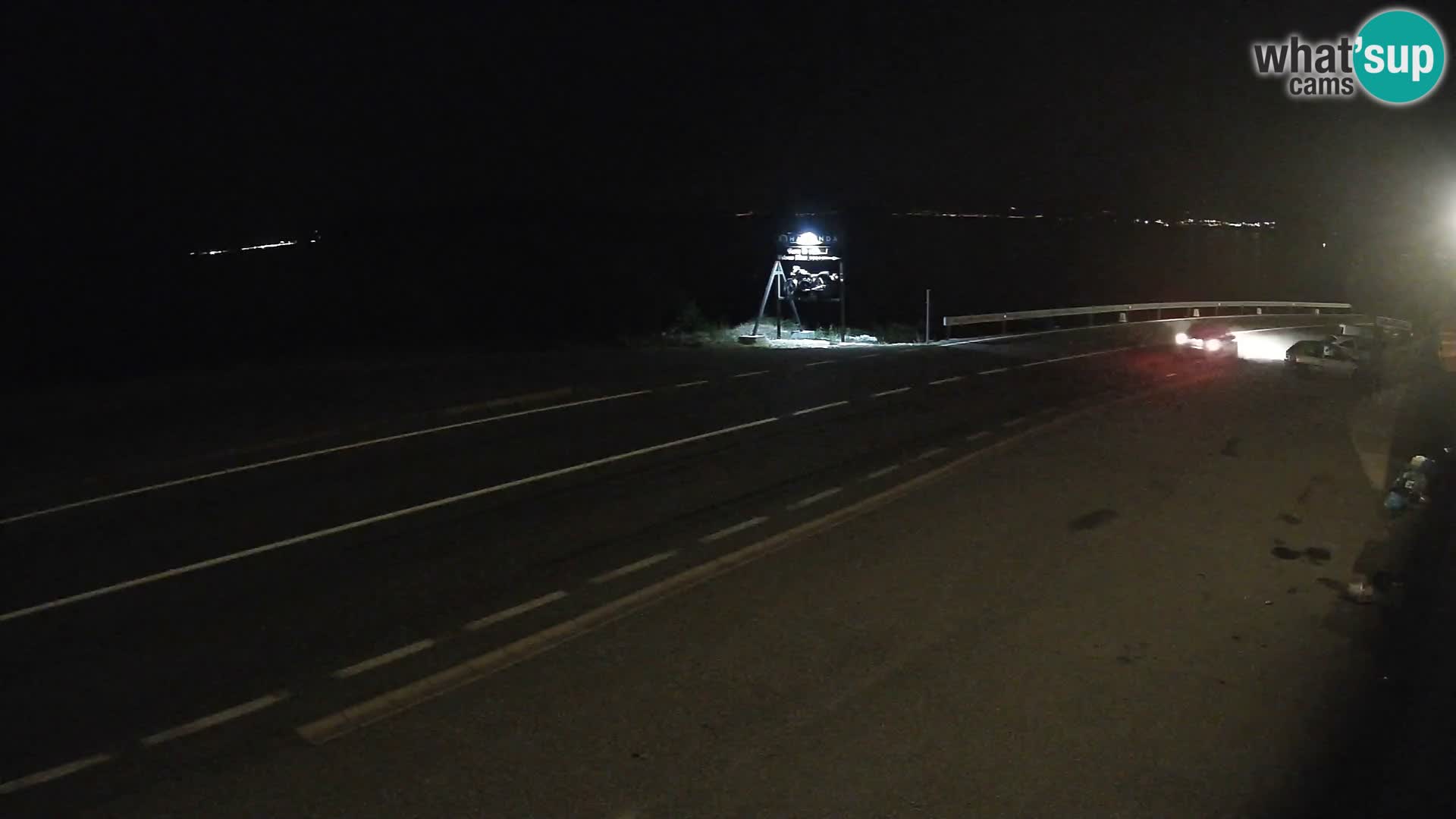Webcam Adriatic highway D8 near SENJ – view to KRK island