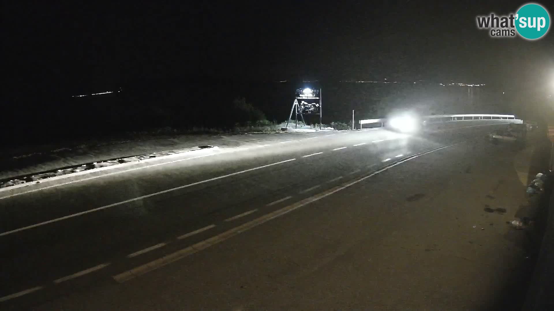 Webcam autoroute Adriatique D8 près de SENJ – vue sur l’île de KRK