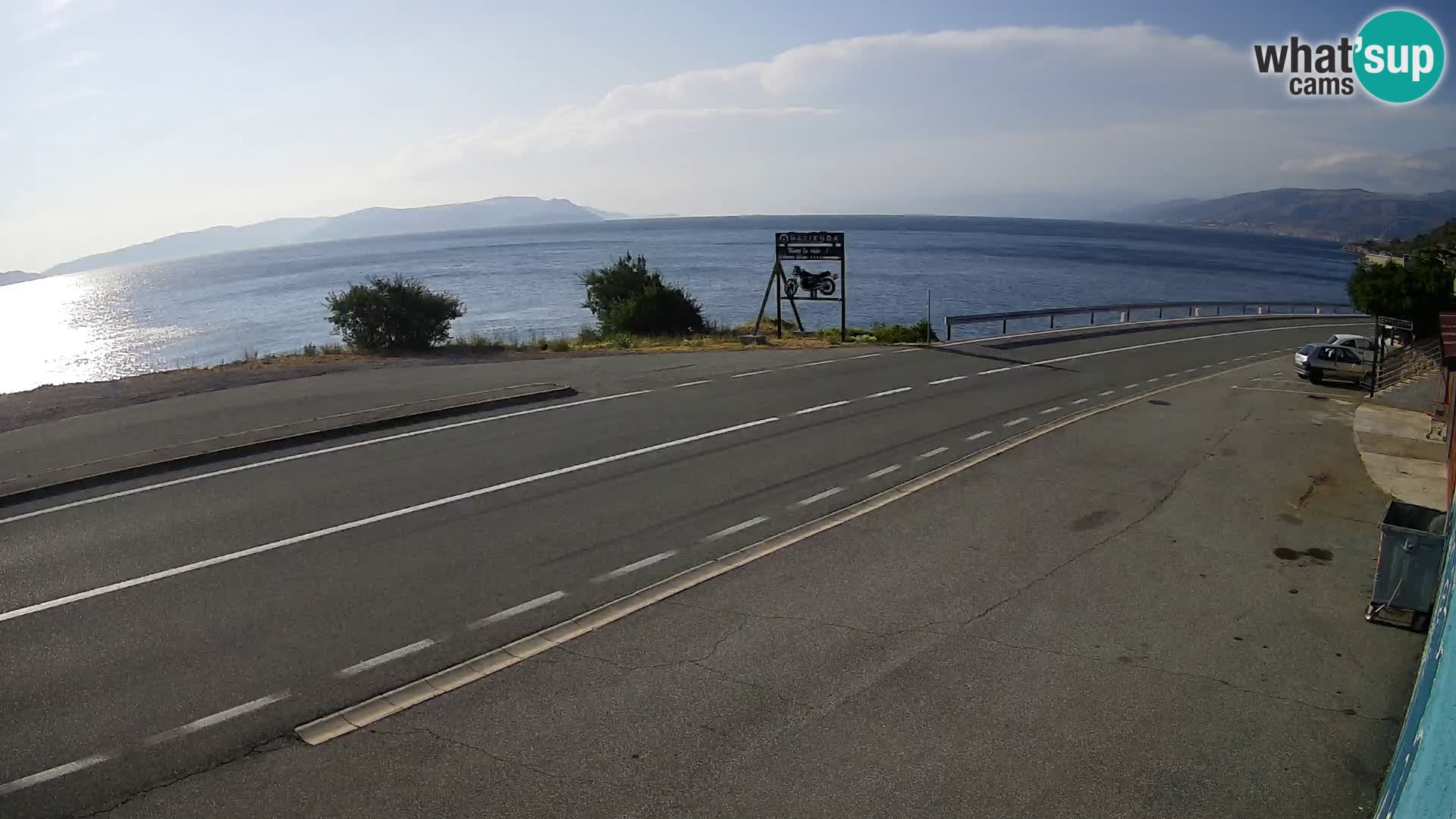 Webcam autoroute Adriatique D8 près de SENJ – vue sur l’île de KRK
